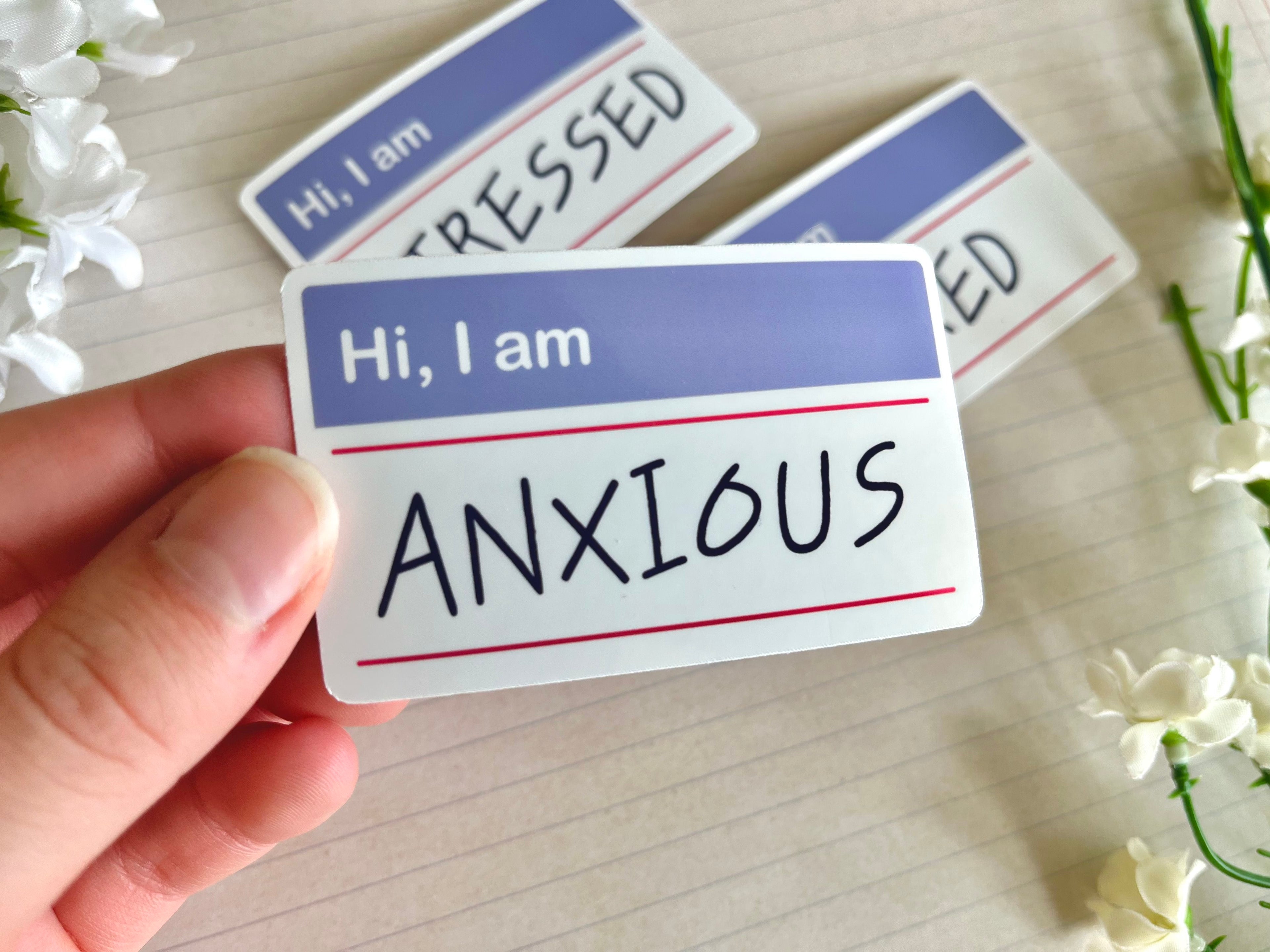 Hi, I'm Anxious Vinyl Stickers