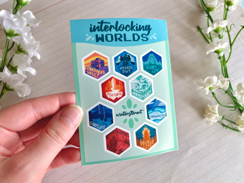 Interlocking Worlds Pt 2 Sticker Sheet