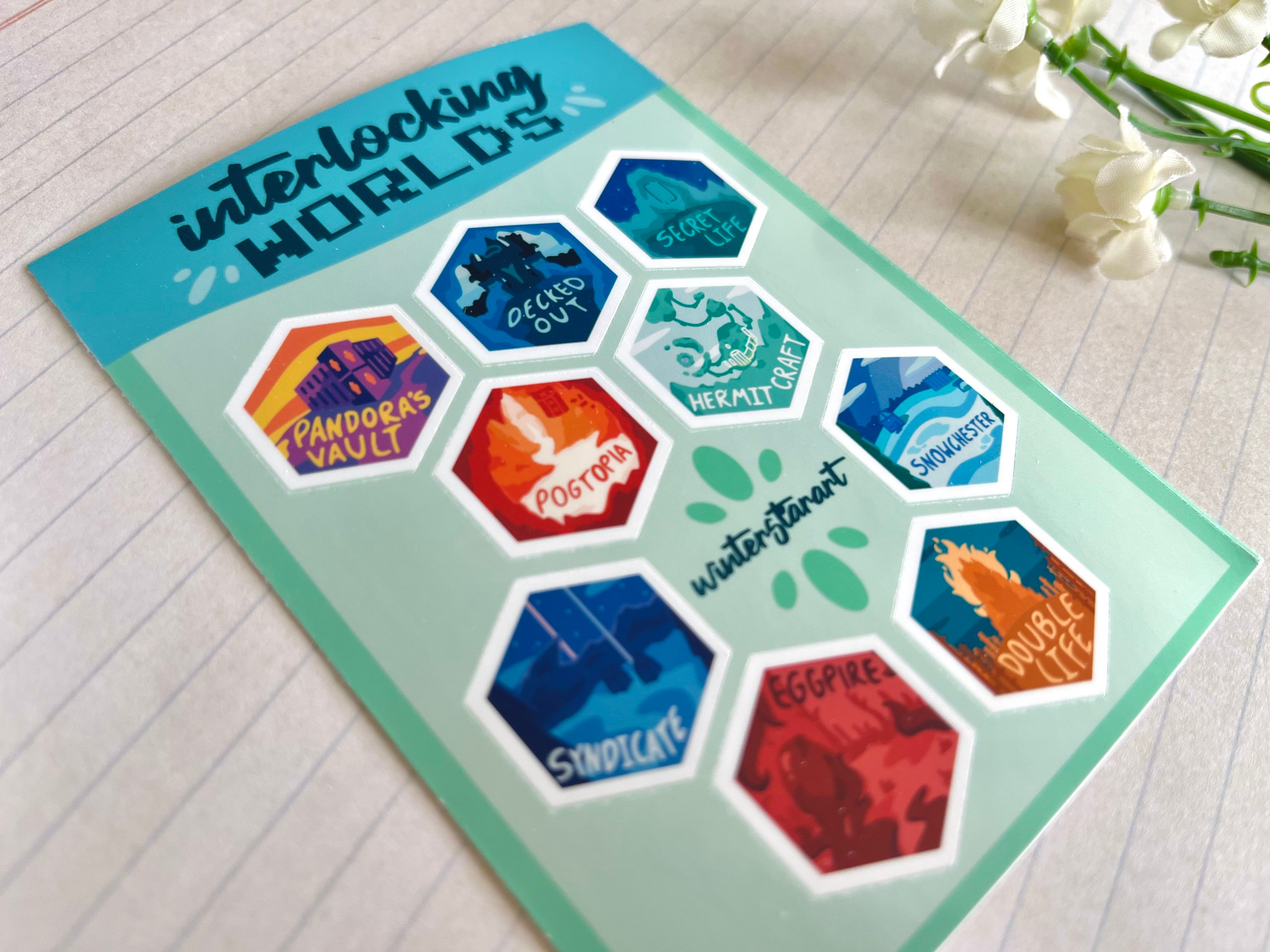 Interlocking Worlds Pt 2 Sticker Sheet