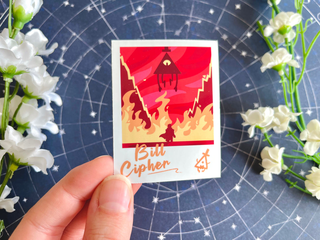 Triangle Demon Polaroid Vinyl Sticker