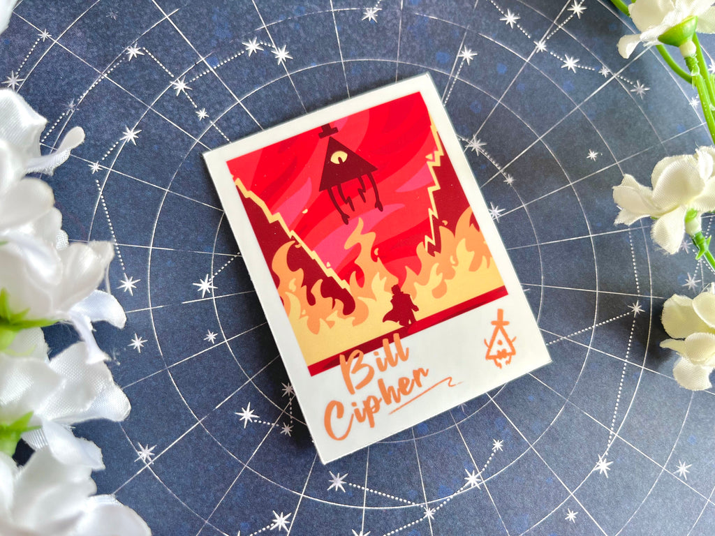 Triangle Demon Polaroid Vinyl Sticker