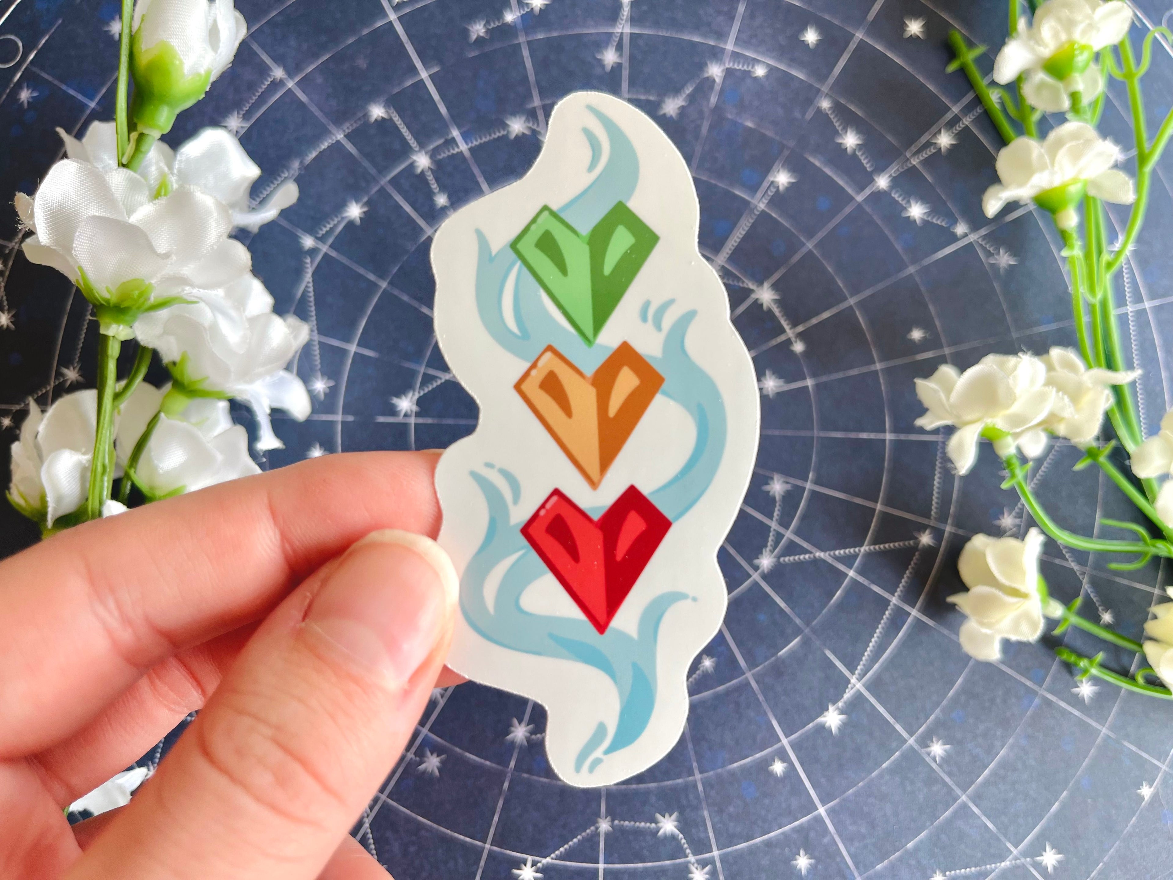 Life Hardcore Hearts Vinyl Sticker