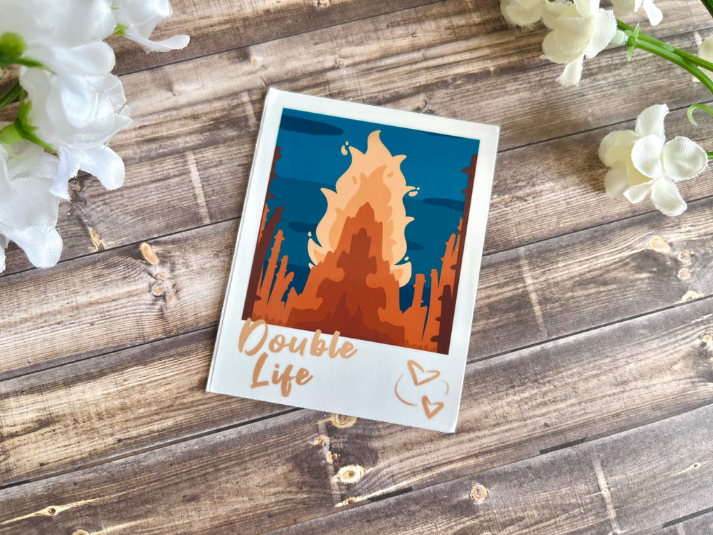 Bamboo Base Polaroid Vinyl Sticker