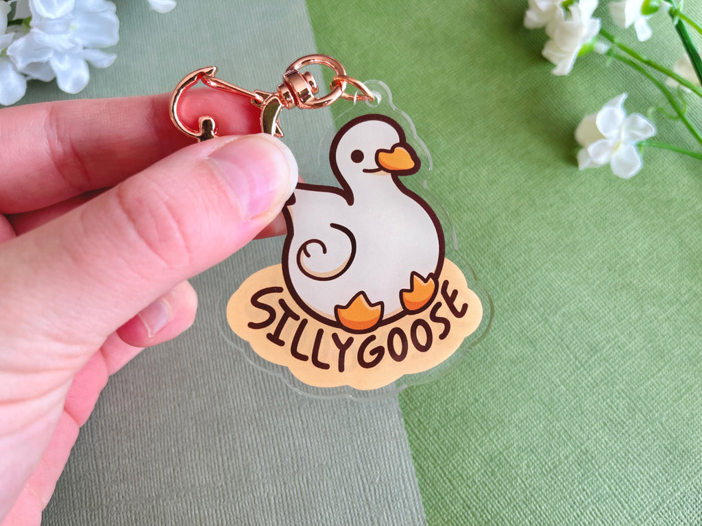 Silly Goose Acrylic Keychain