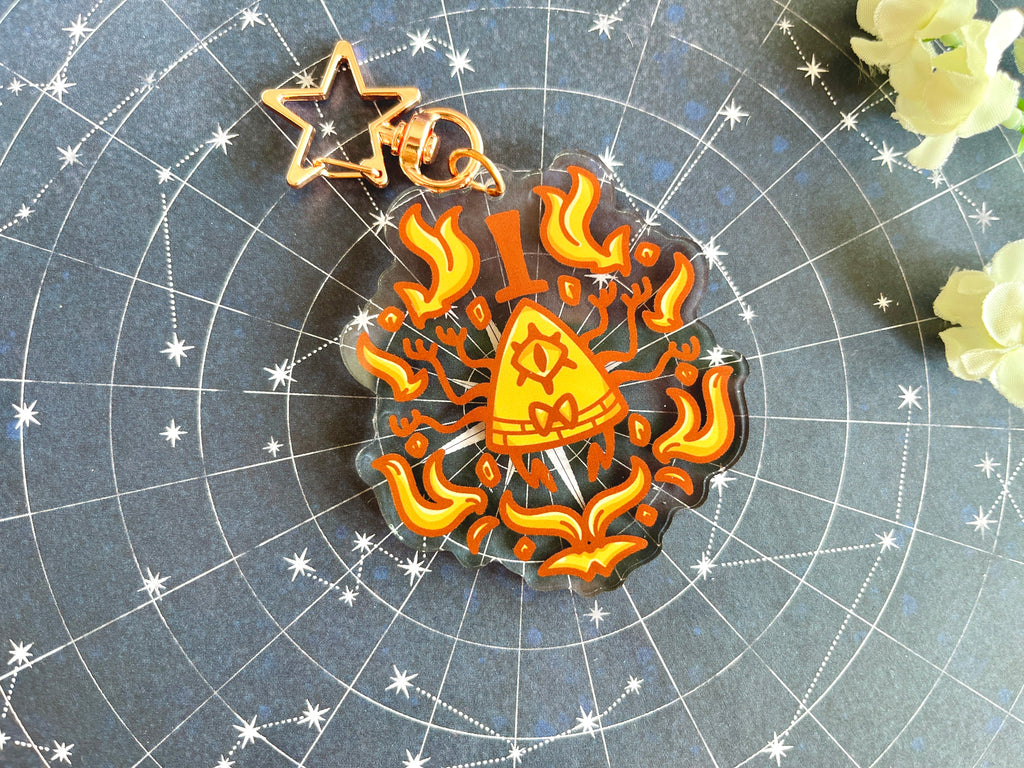 Gold Triangle Demon Acrylic Keychain