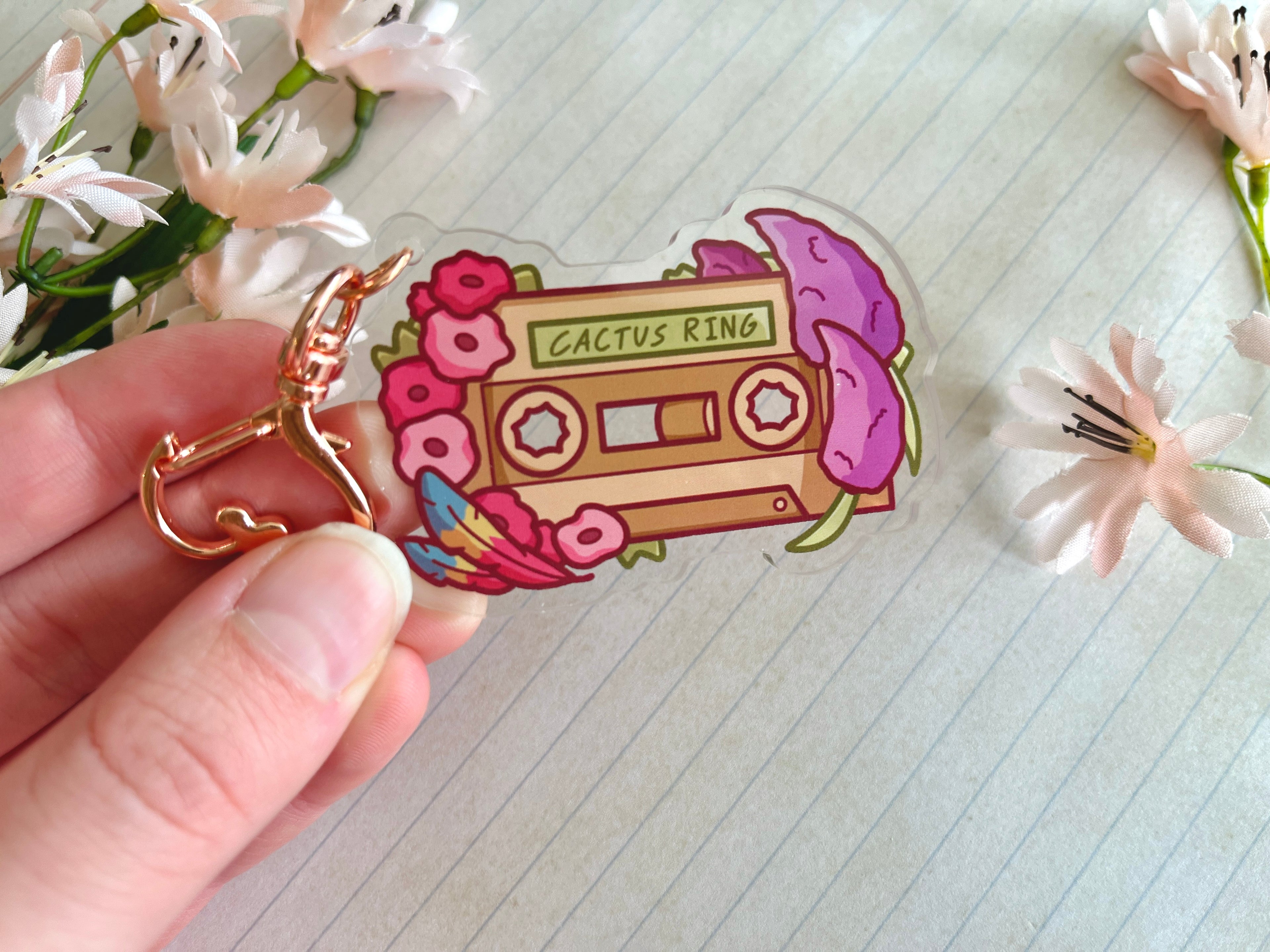 Desert Duo Cassette Tape Acrylic Keychain