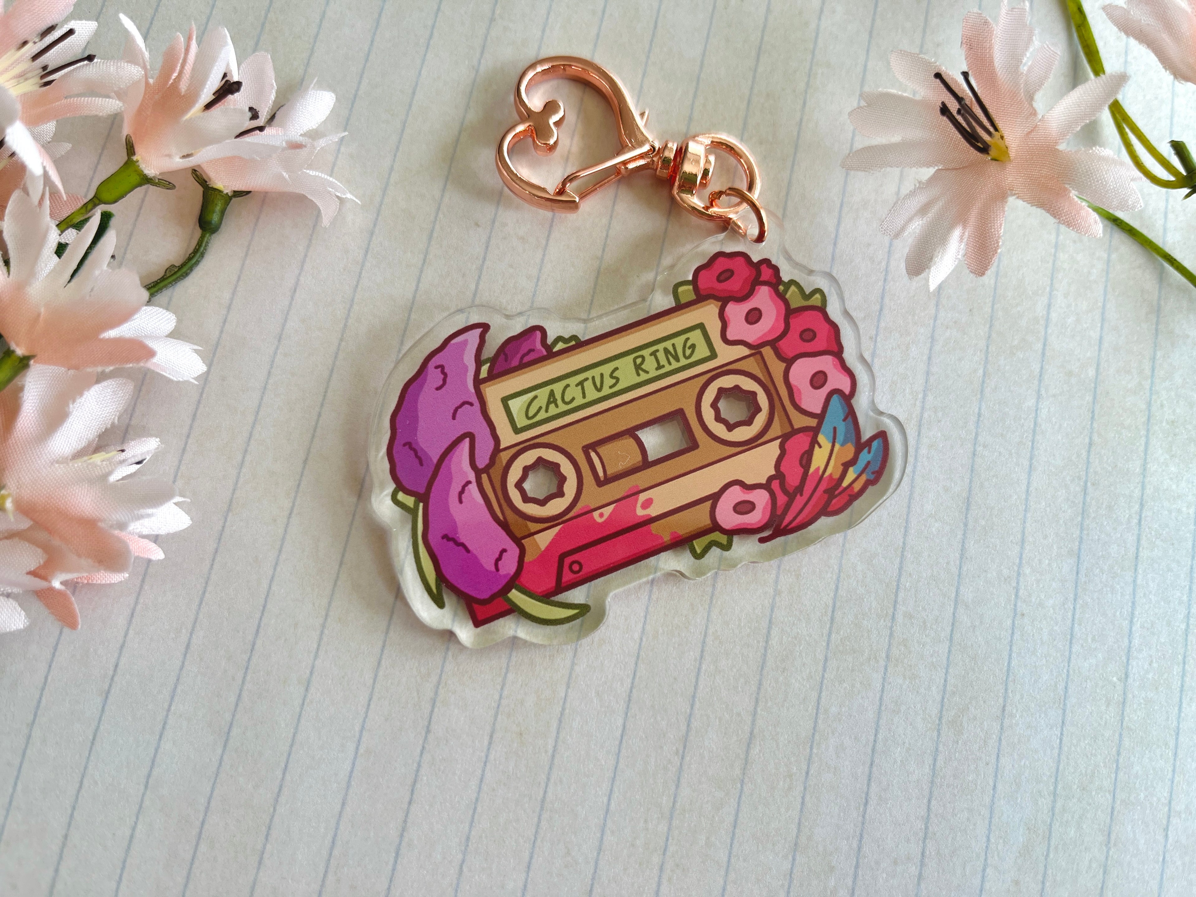 Desert Duo Cassette Tape Acrylic Keychain