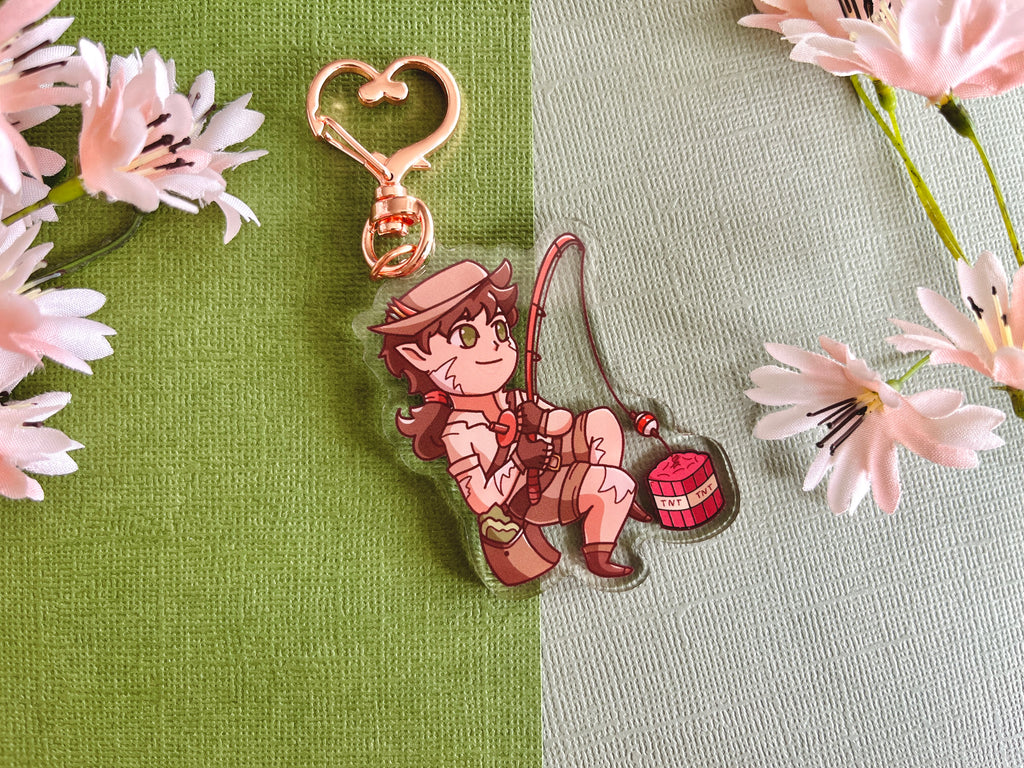 Scar Fishing Acrylic Keychain