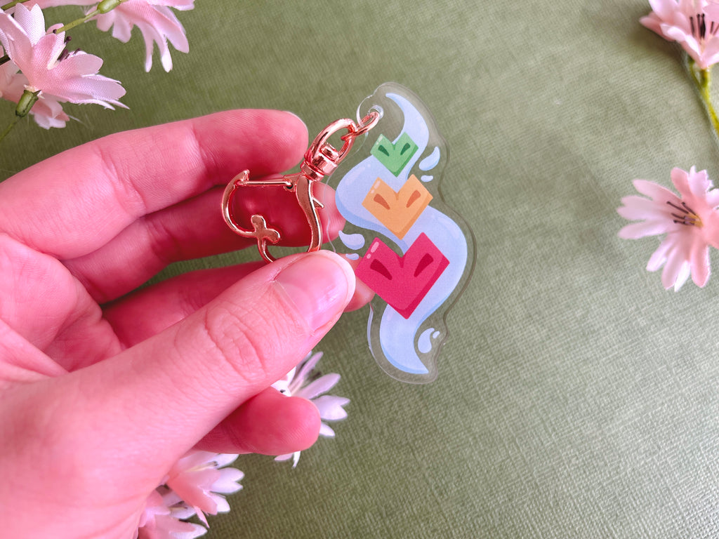 Life Hearts Acrylic Keychain
