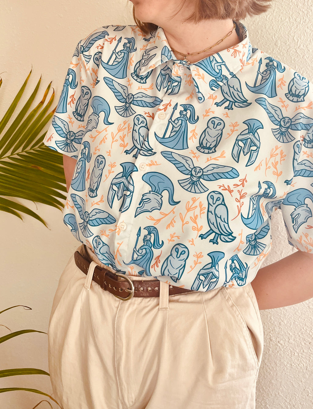 Athena Short-Sleeved Button-Up Shirt