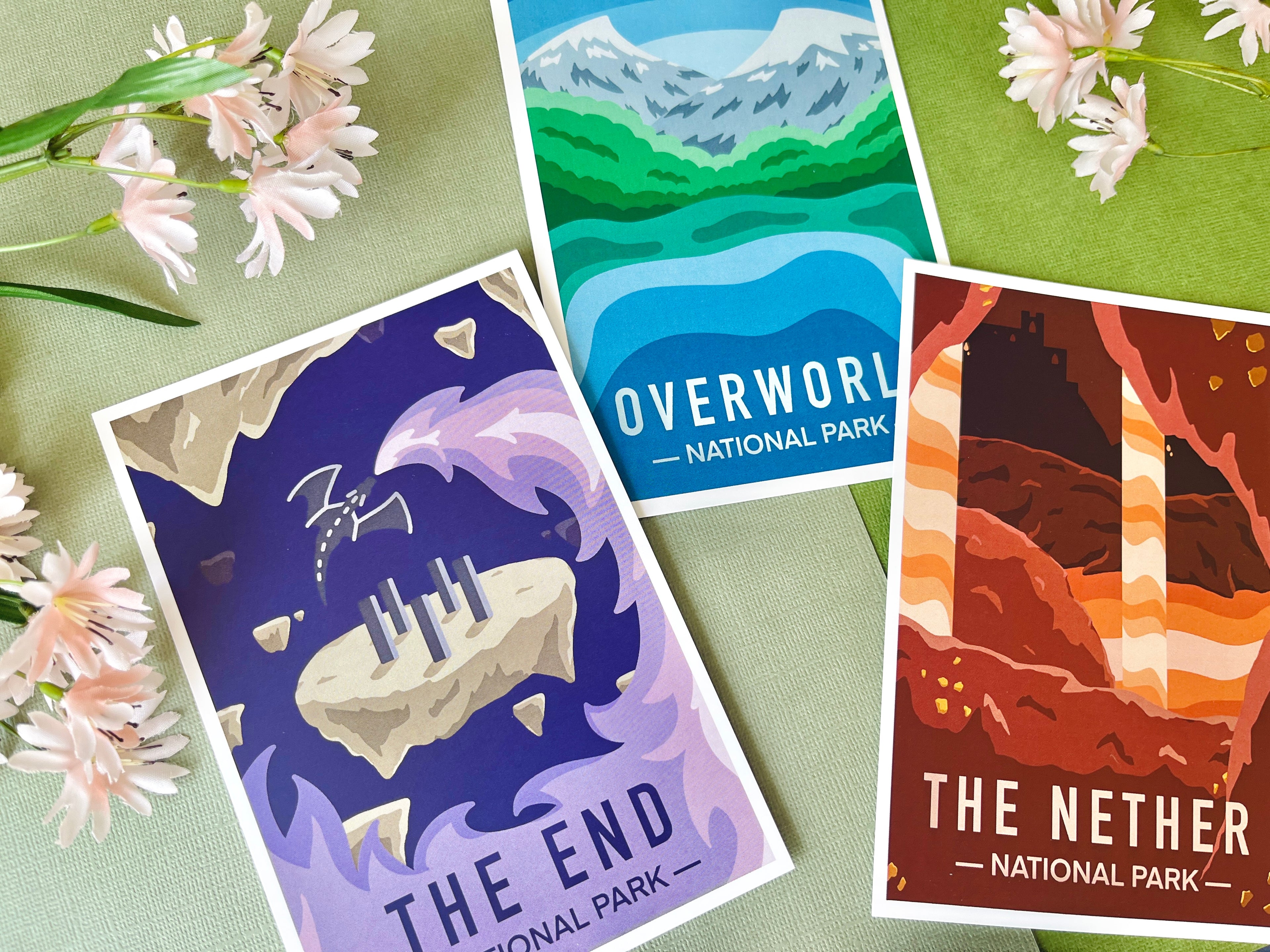 MC Block Game National Parks Mini Art Prints