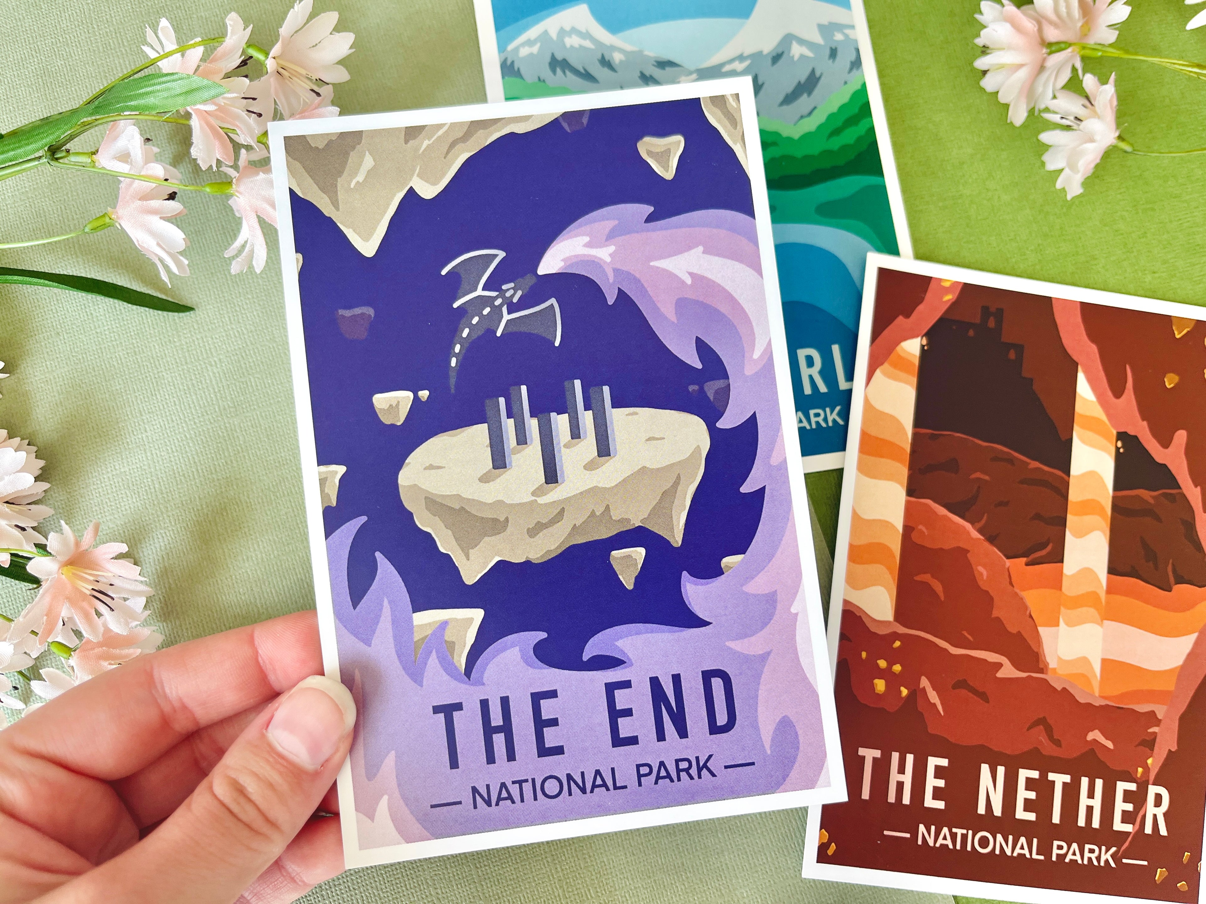 MC Block Game National Parks Mini Art Prints