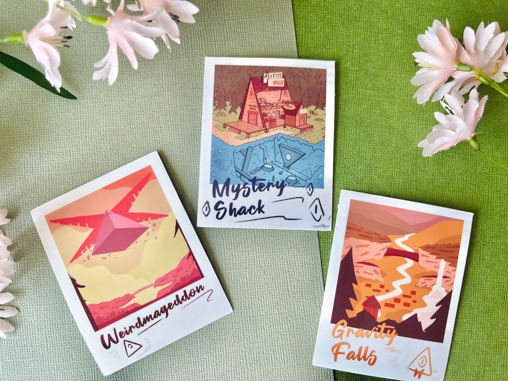Gravity Polaroids Pt 1. Location Vinyl Stickers