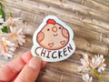 Fat Cute Chicken Vinyl Sticker