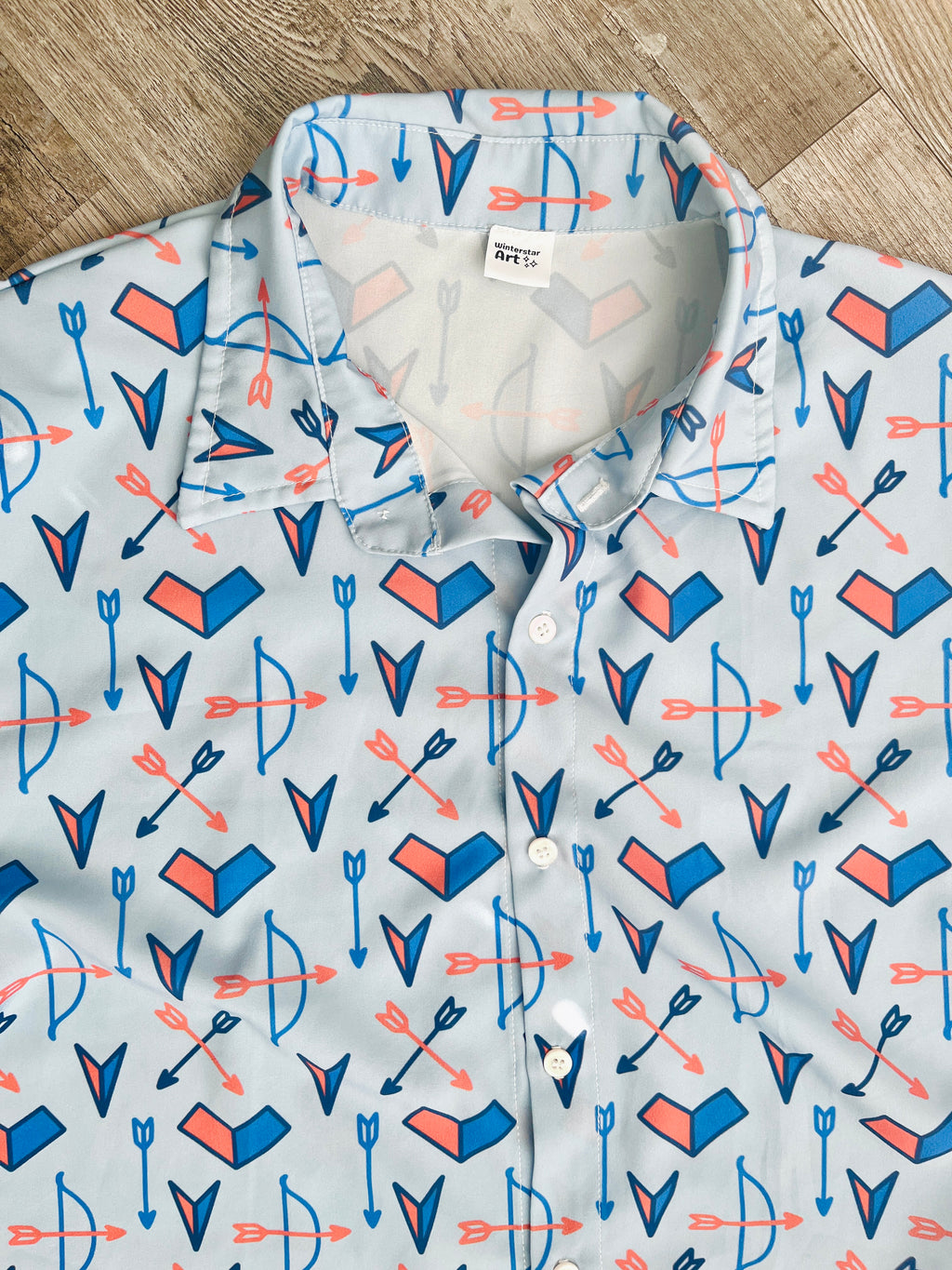 Superhero Short-Sleeved Button-Up Shirt