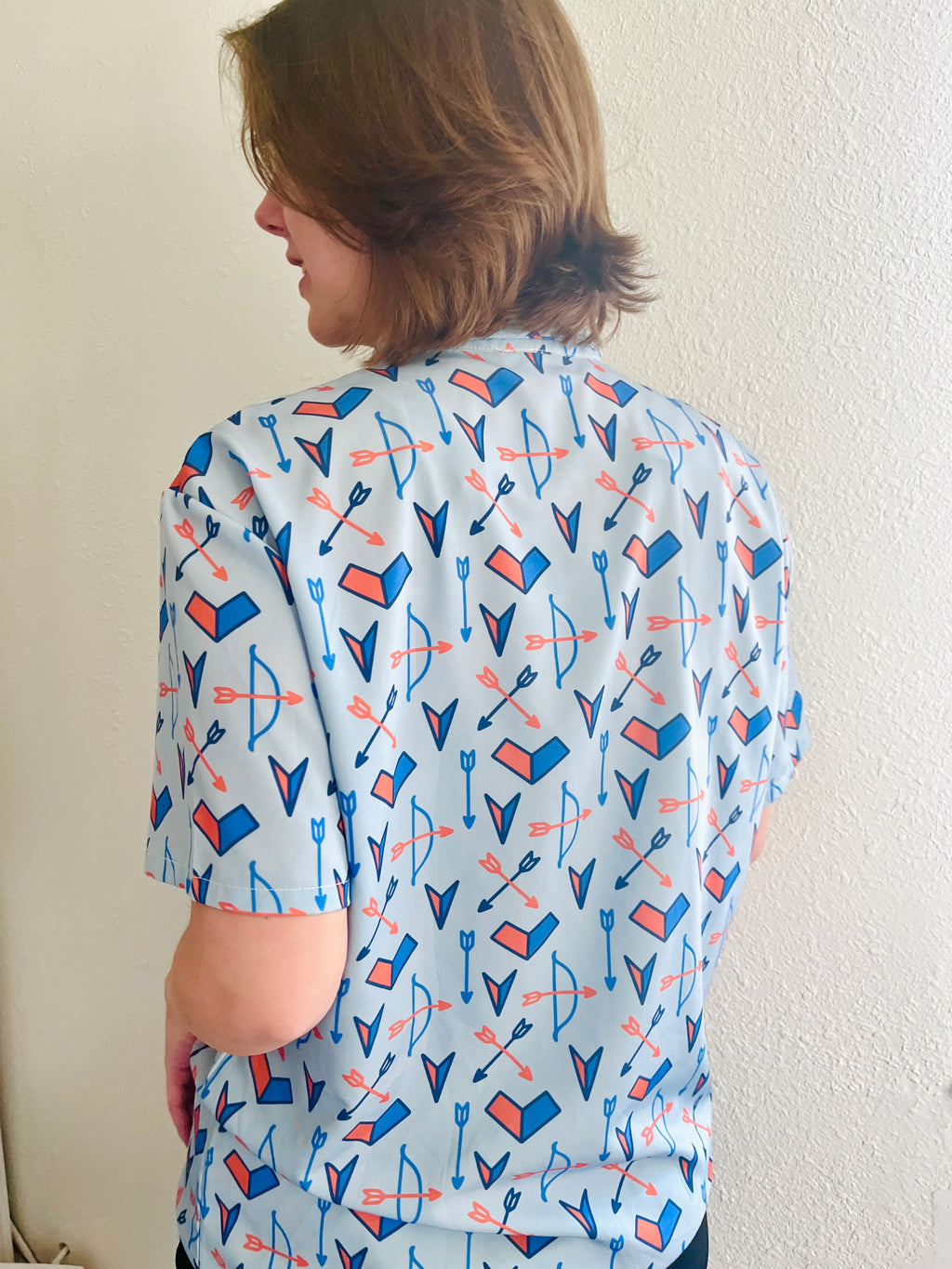 Superhero Short-Sleeved Button-Up Shirt