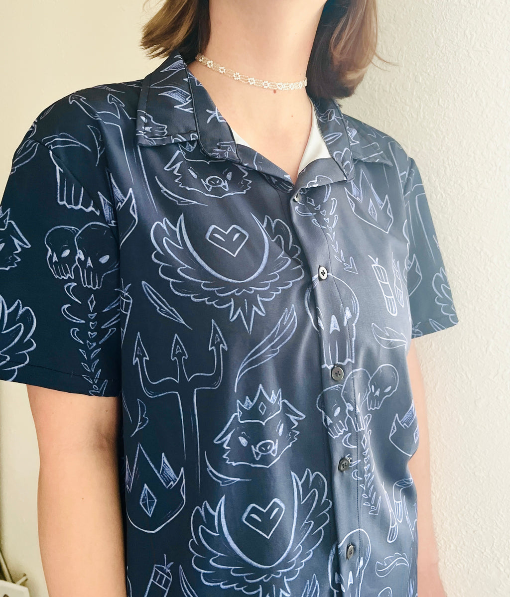 Doomsday Short-Sleeved Button-Up Shirt