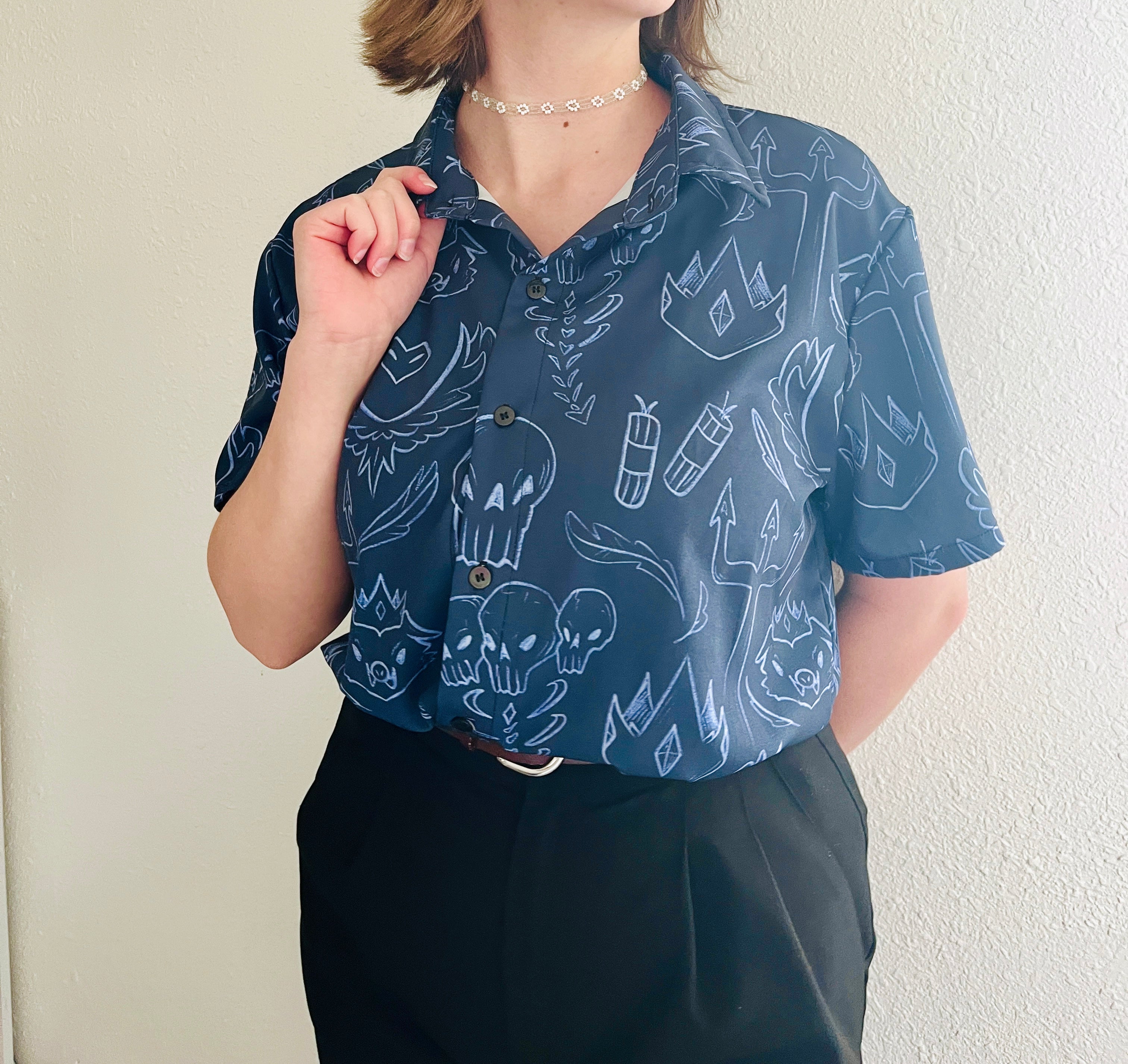 Doomsday Short-Sleeved Button-Up Shirt