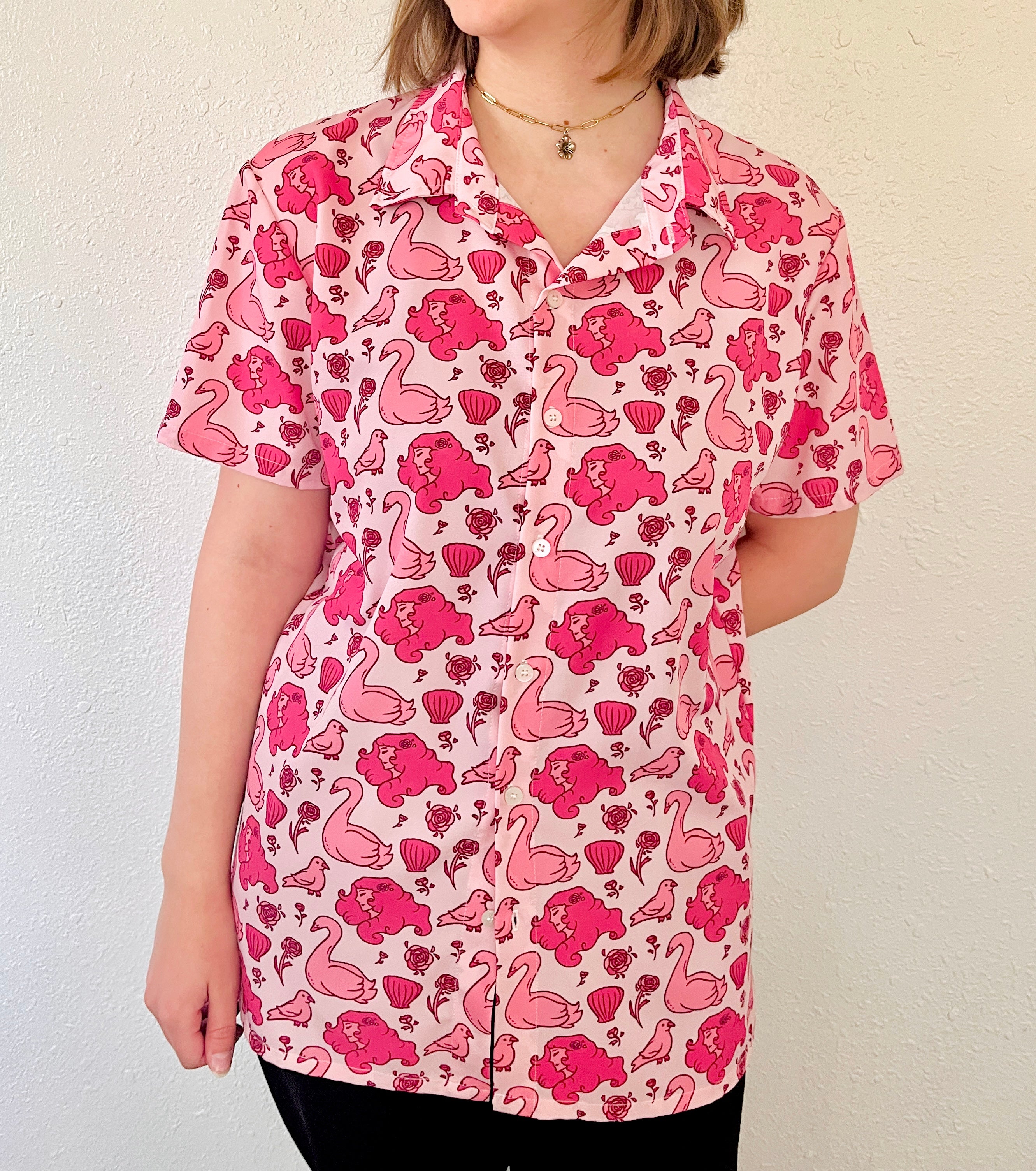 Aphrodite Short-Sleeved Button-Up Shirt