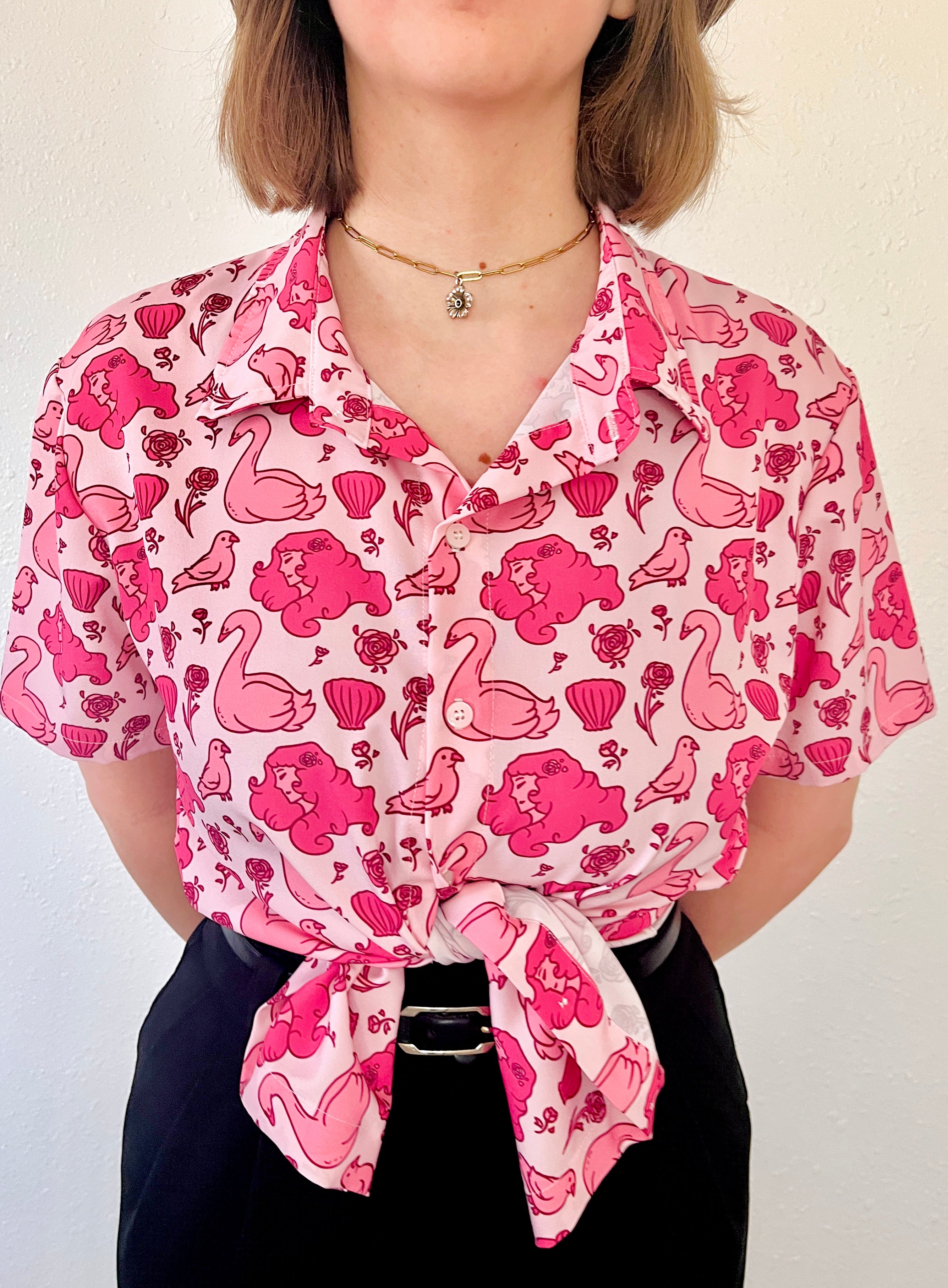 Aphrodite Short-Sleeved Button-Up Shirt