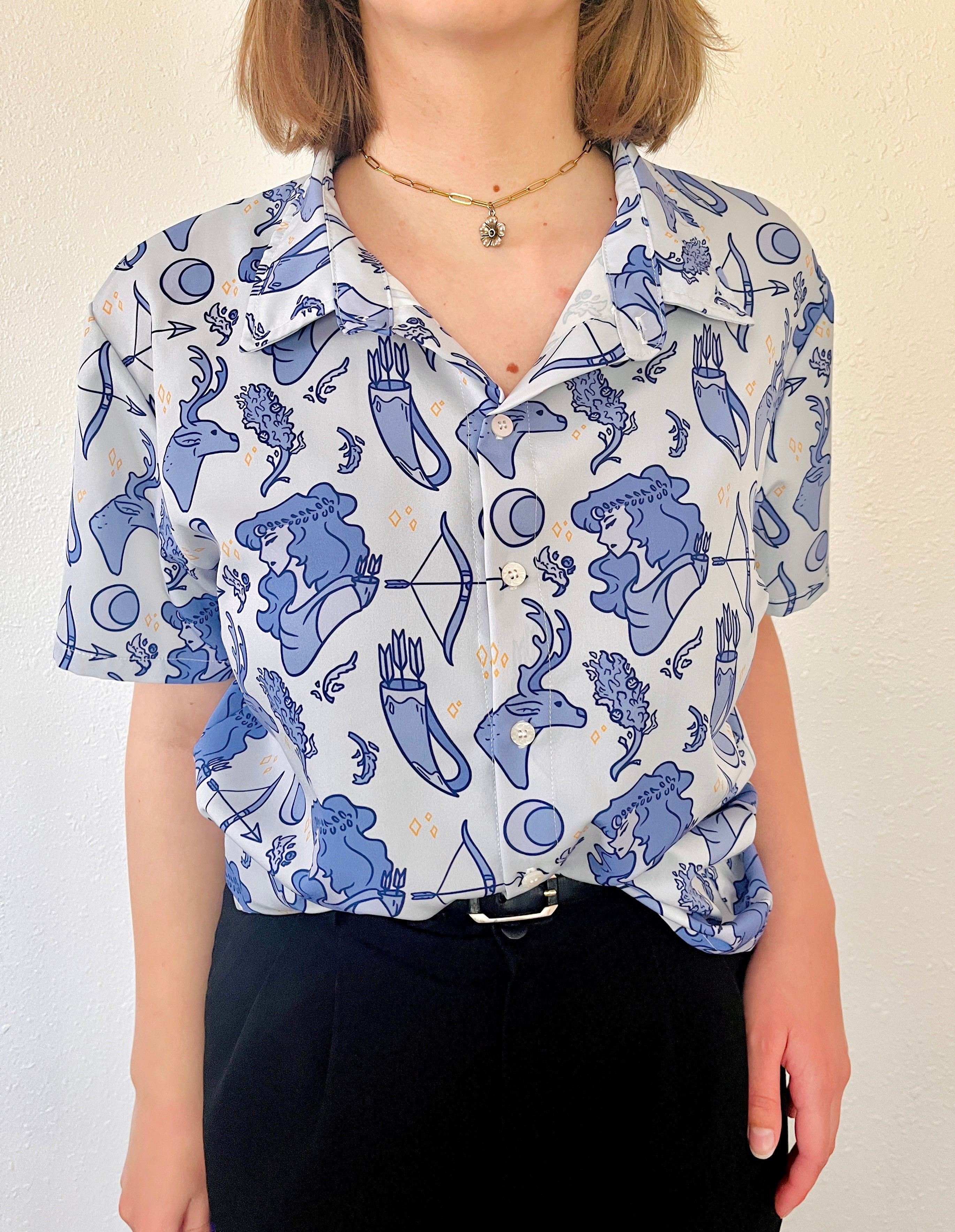 Artemis Short-Sleeved Button-Up Shirt
