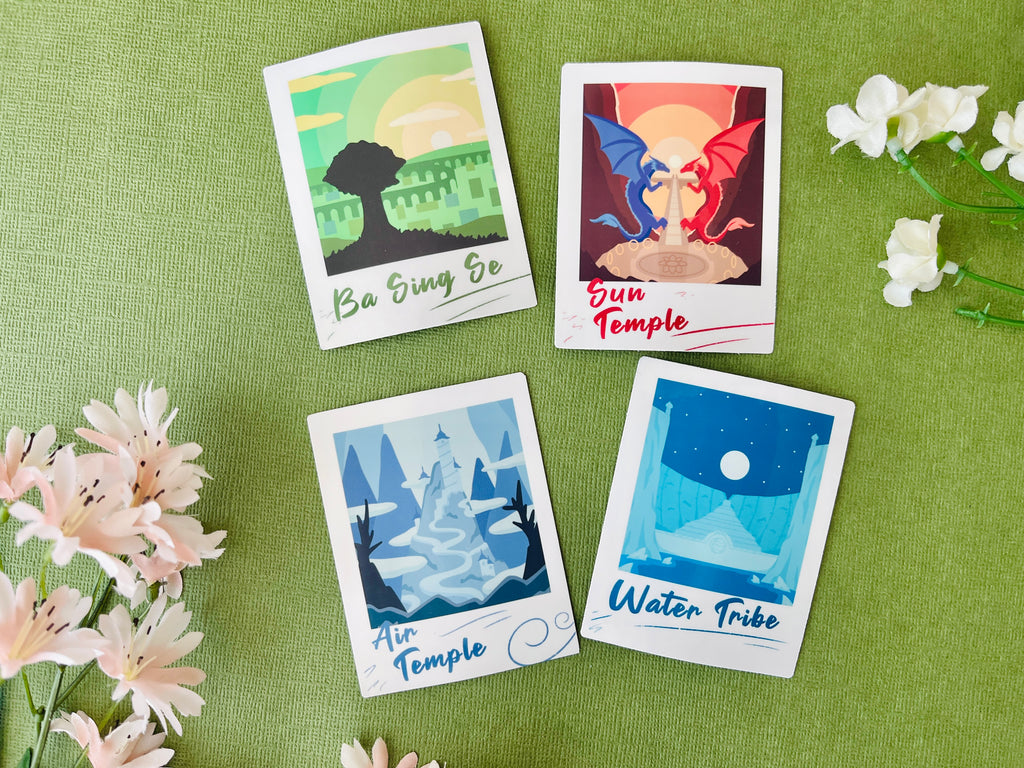 Elemental Polaroid Vinyl Stickers