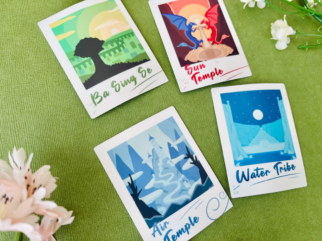 Elemental Polaroid Vinyl Stickers