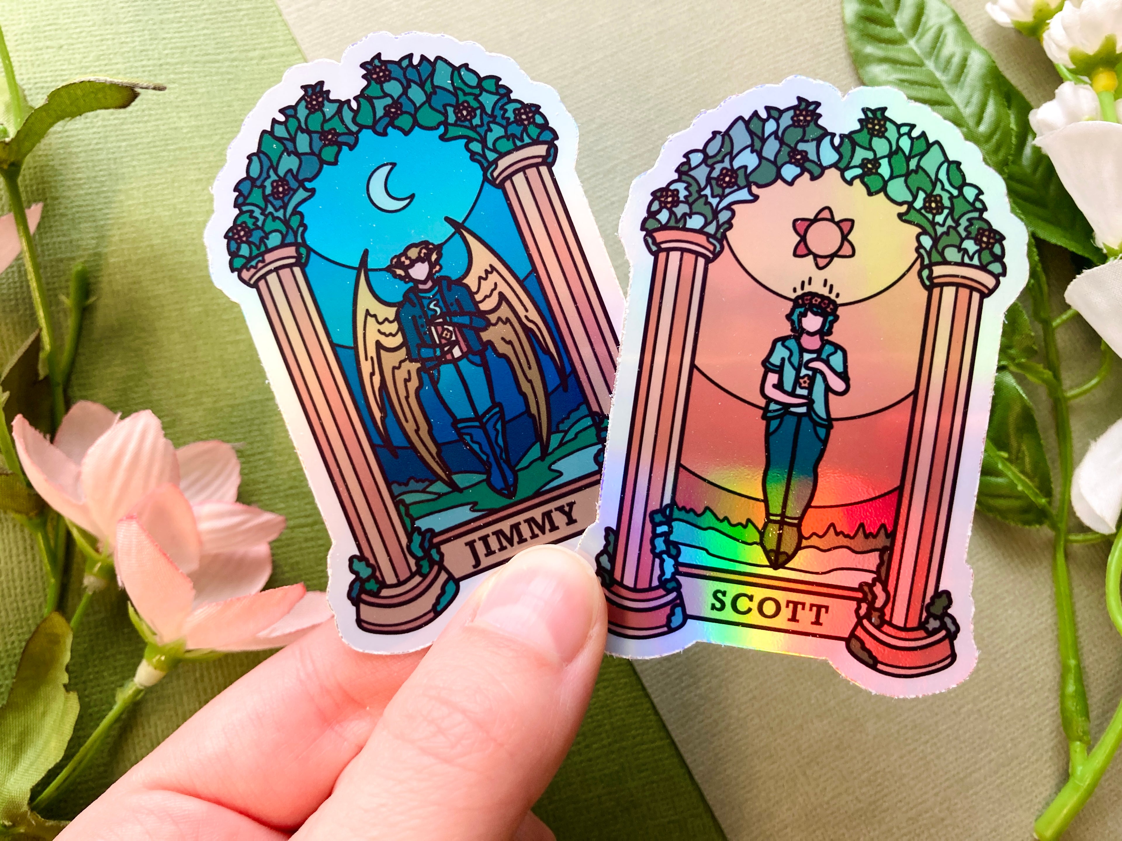 Scott & Jimmy Holo Duo Vinyl Stickers