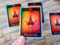 Triangle Demon Tarot Holographic Sticker