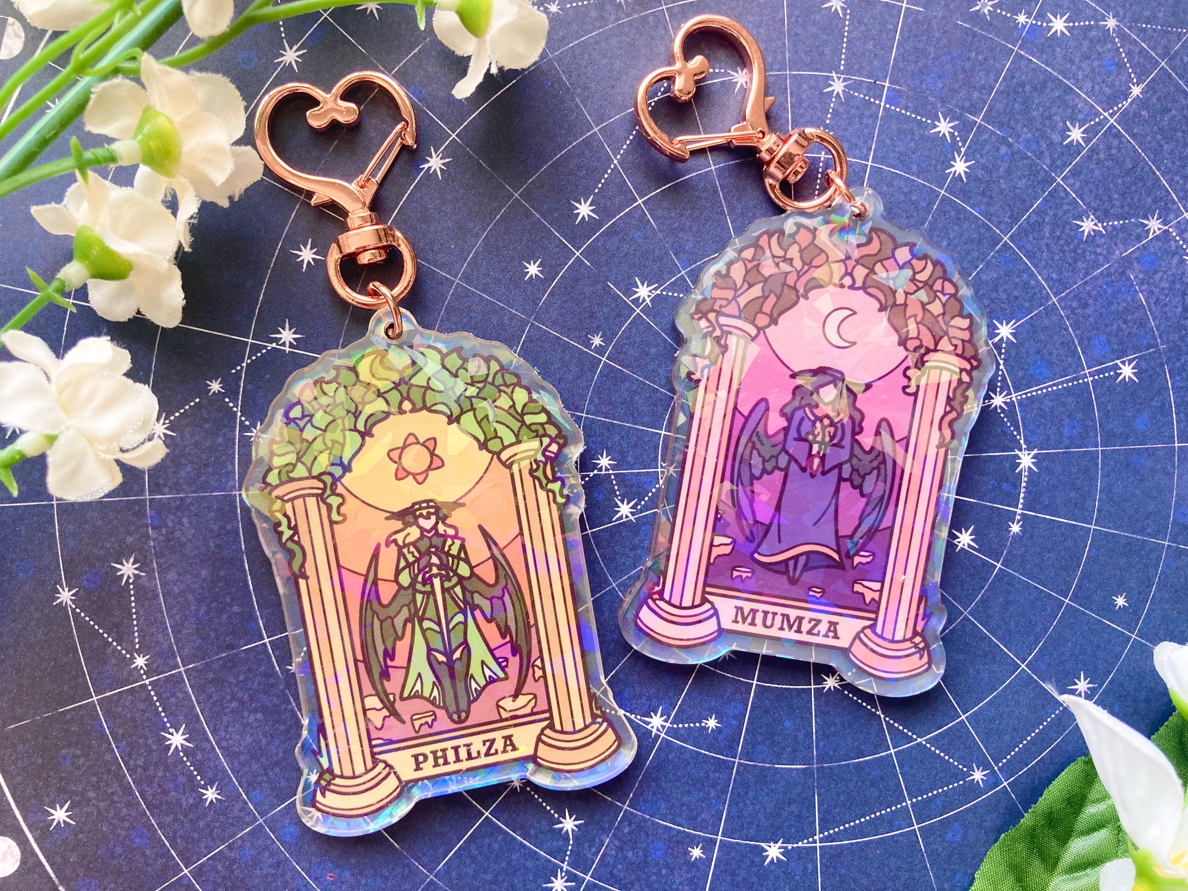 Phil & Mumza DSMP Duo Holographic Keychain