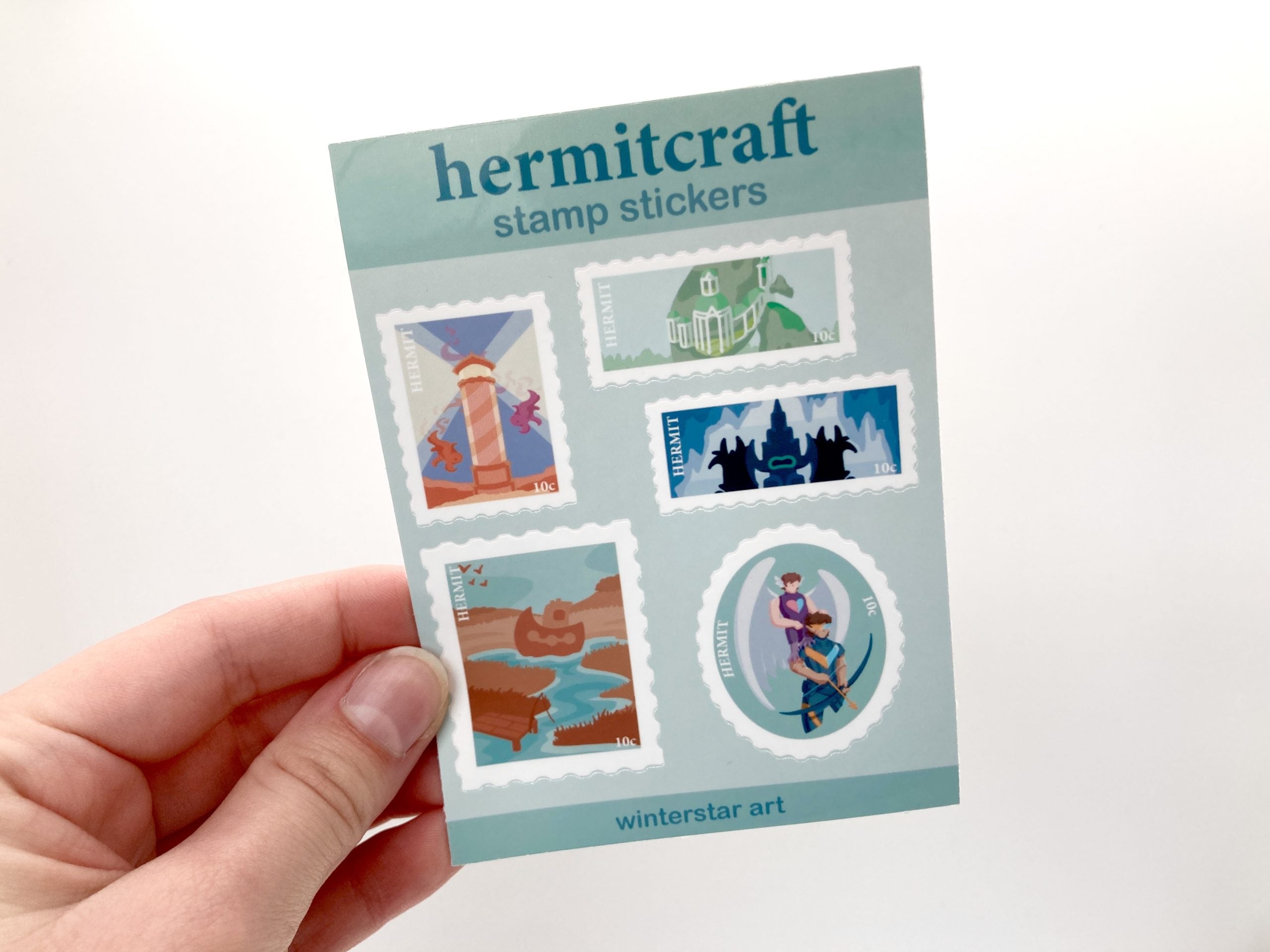 Hermitcraft Stamps Sticker Sheet