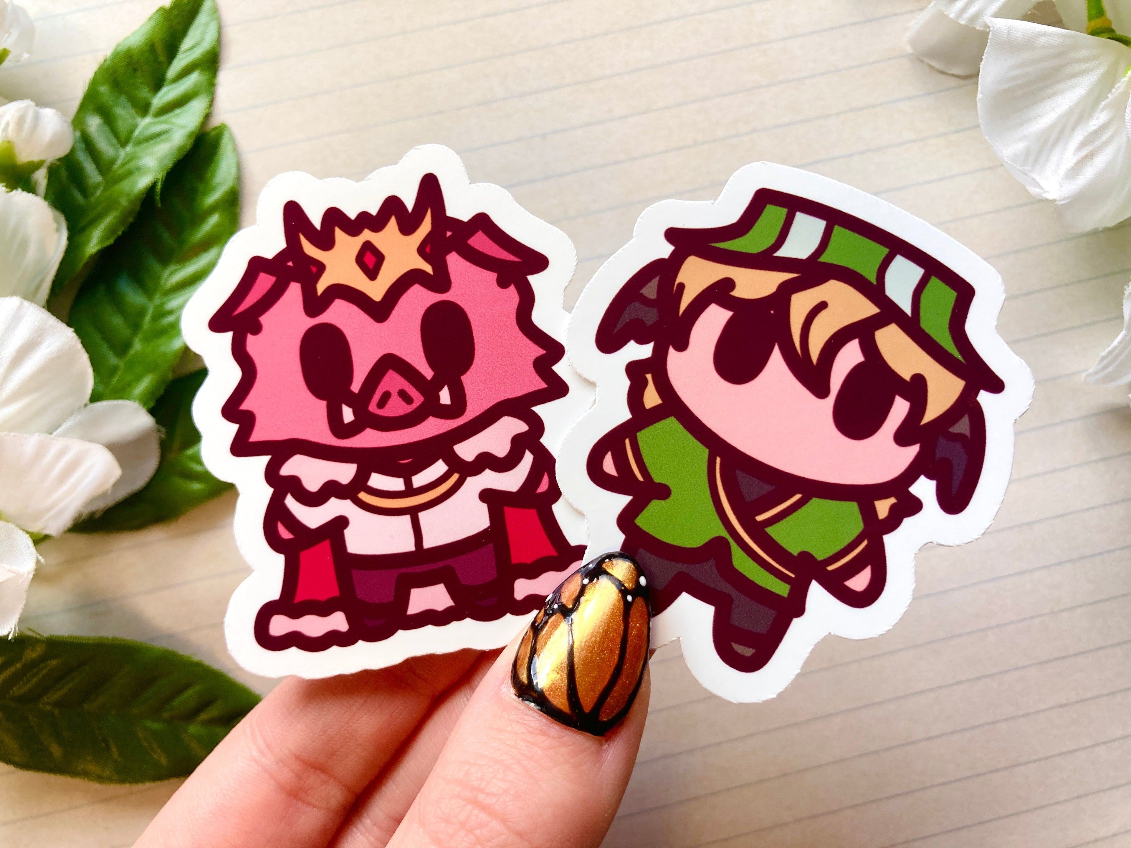 Techno & Phil Magnet Keychains & Stickers