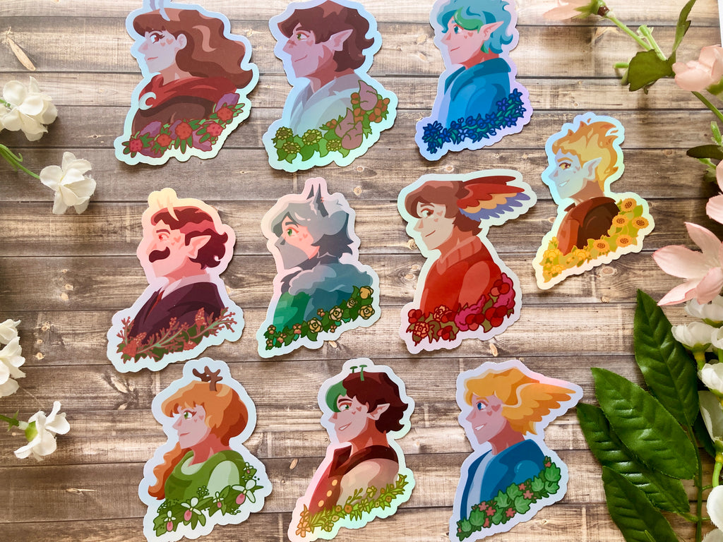 Floral Life Holo Stickers