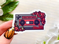 Mustache Cassette Tape Vinyl Sticker