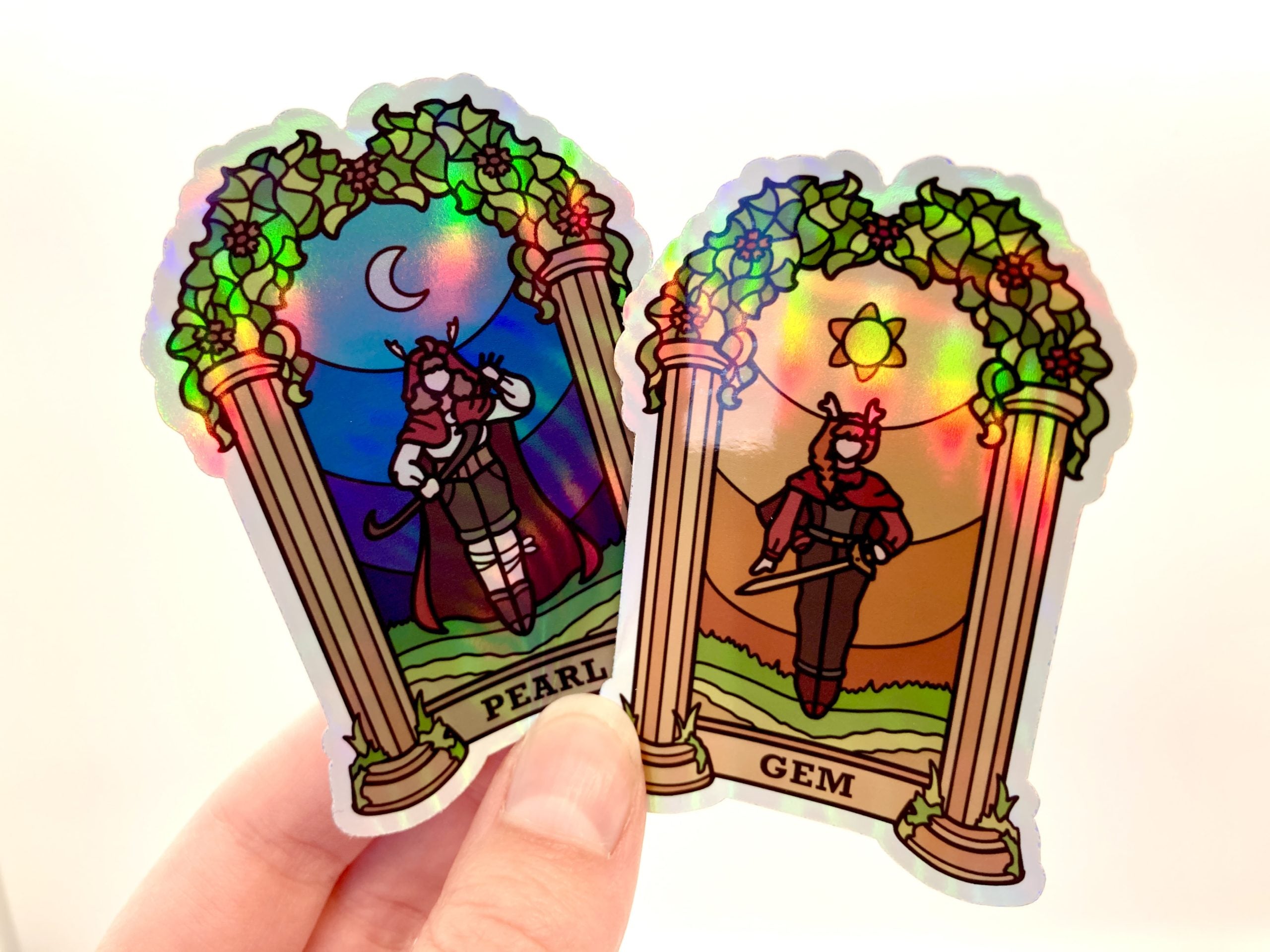 Life Characters Holographic Stickers