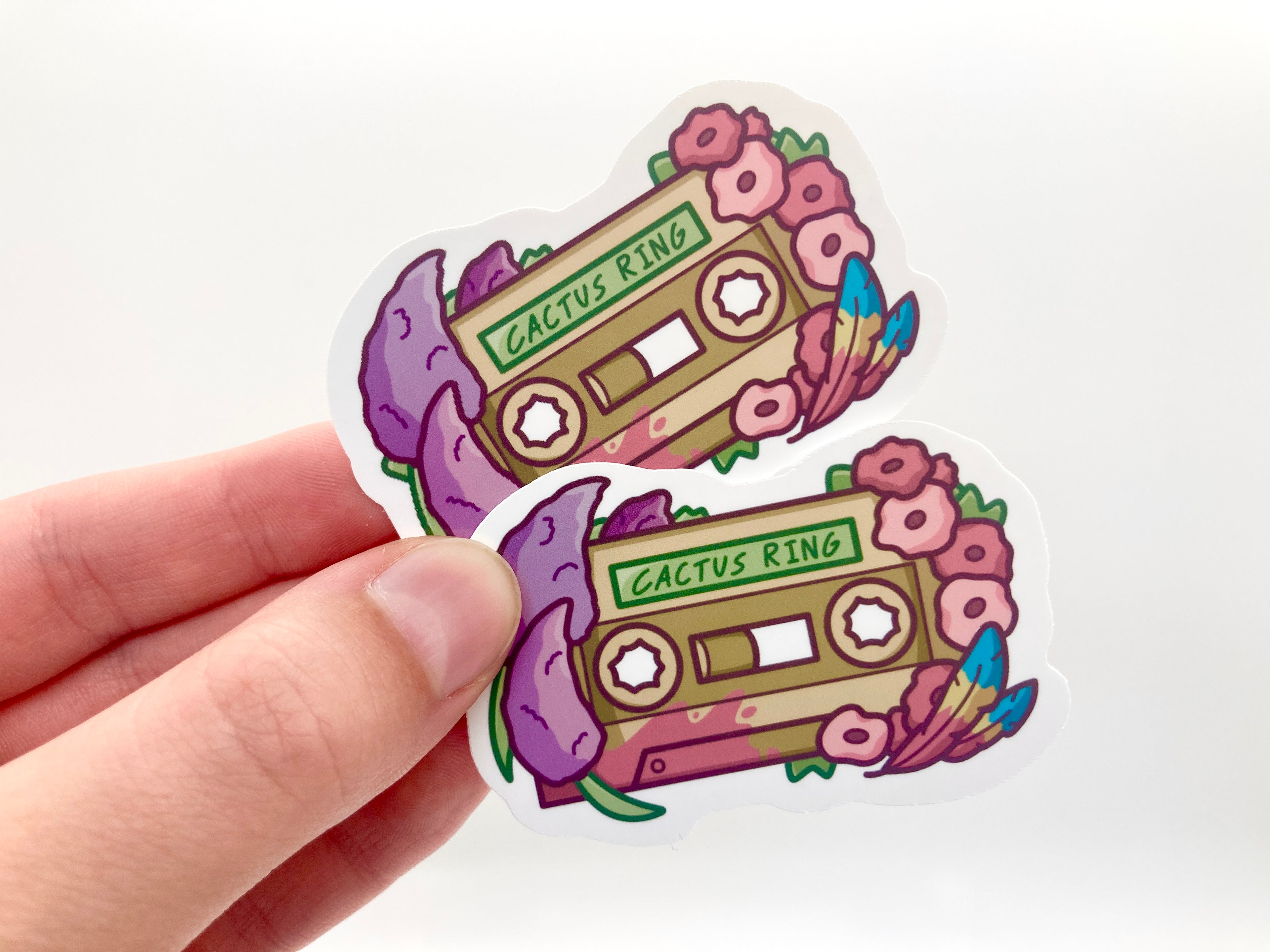 Desert Duo Cassette Tape Vinyl Stickers