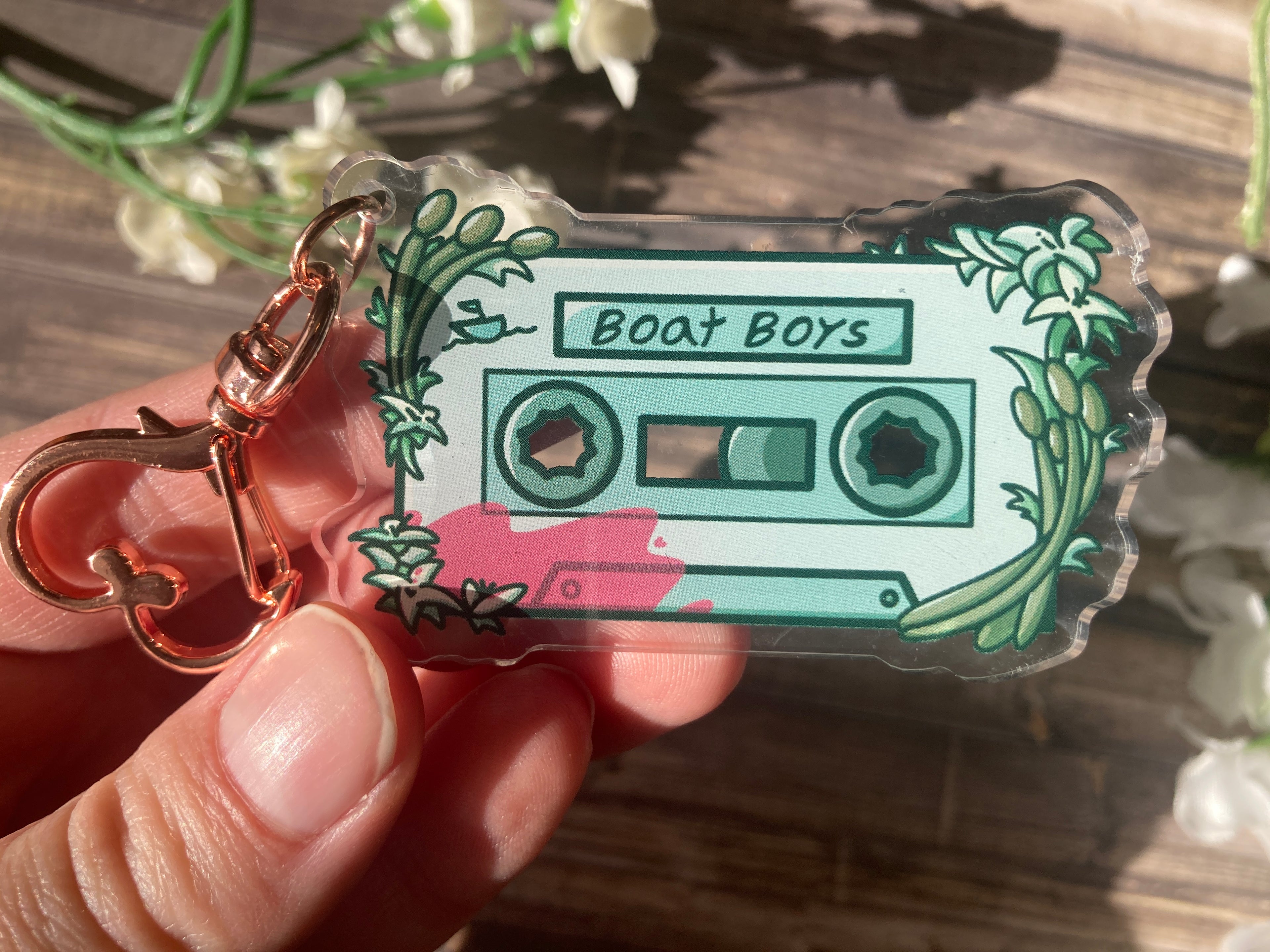 Boat Boys Cassette Tape Acrylic Keychain