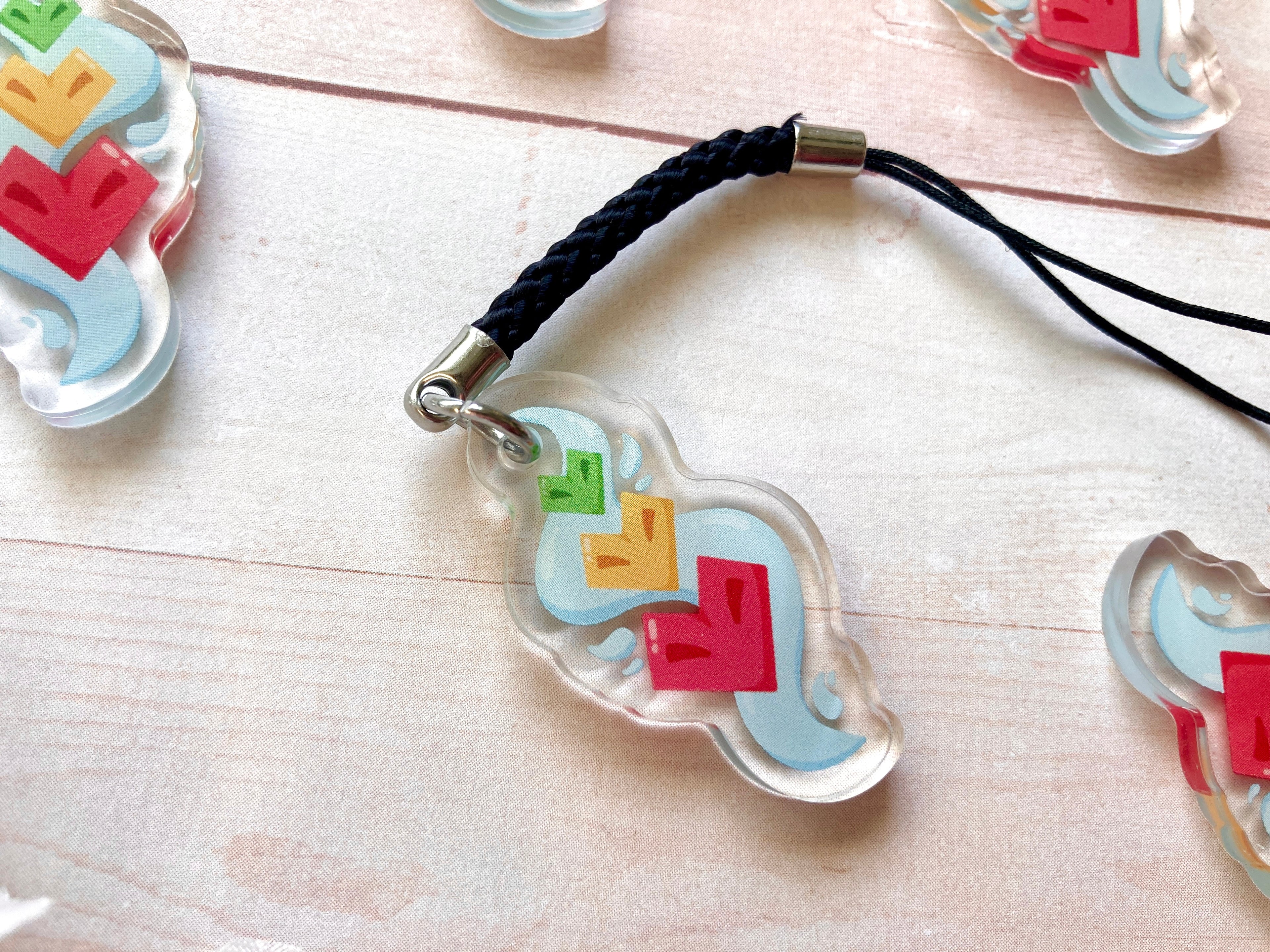 Life Hearts Phone Charm Keychains