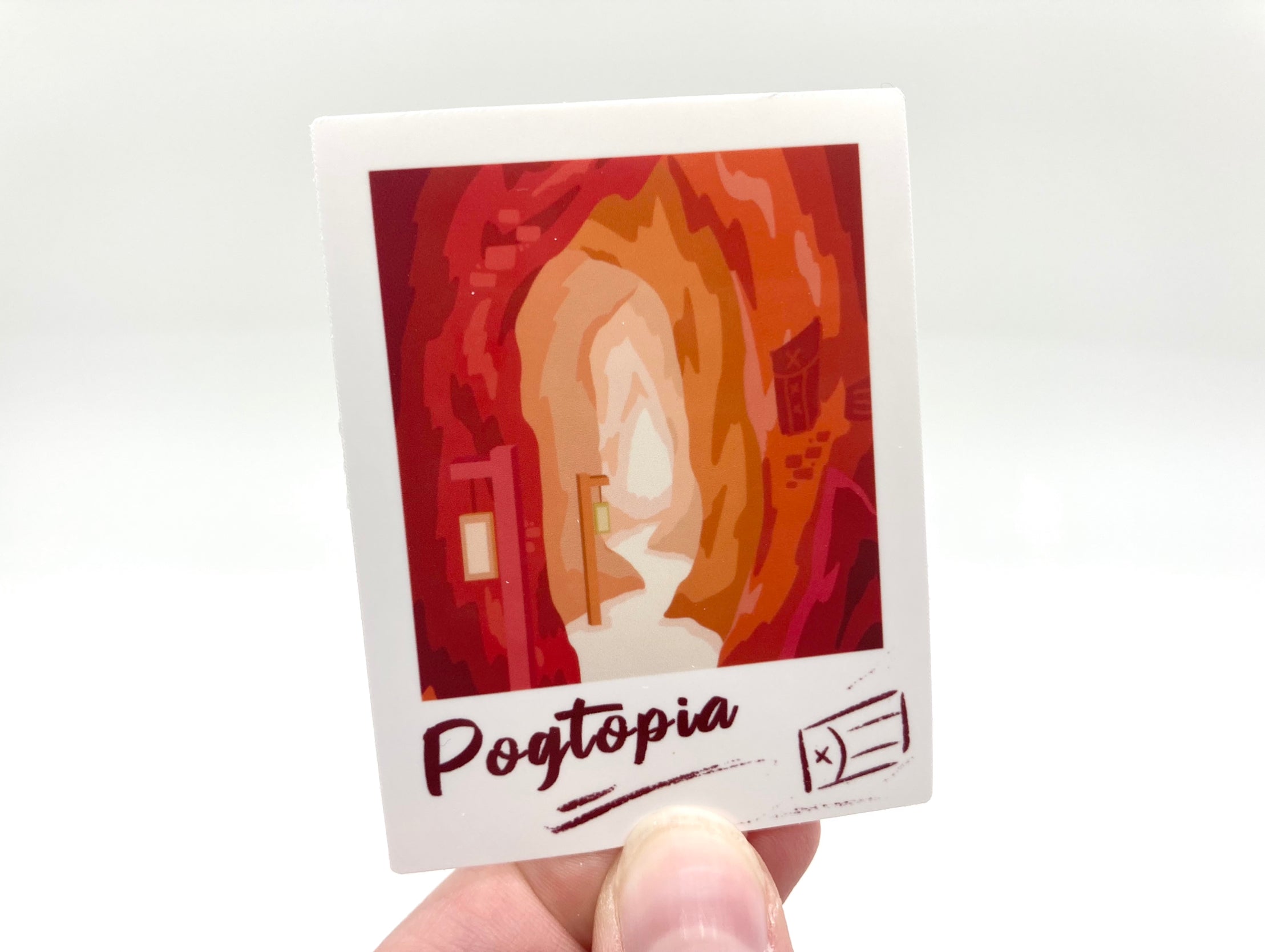 Pogtopia Polaroid Vinyl Sticker