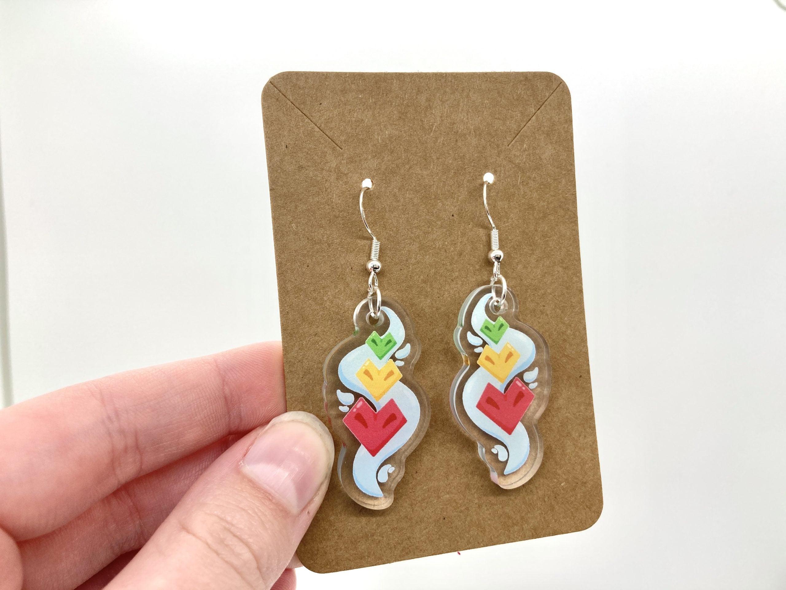 Life Series Hearts Acrylic Earrings