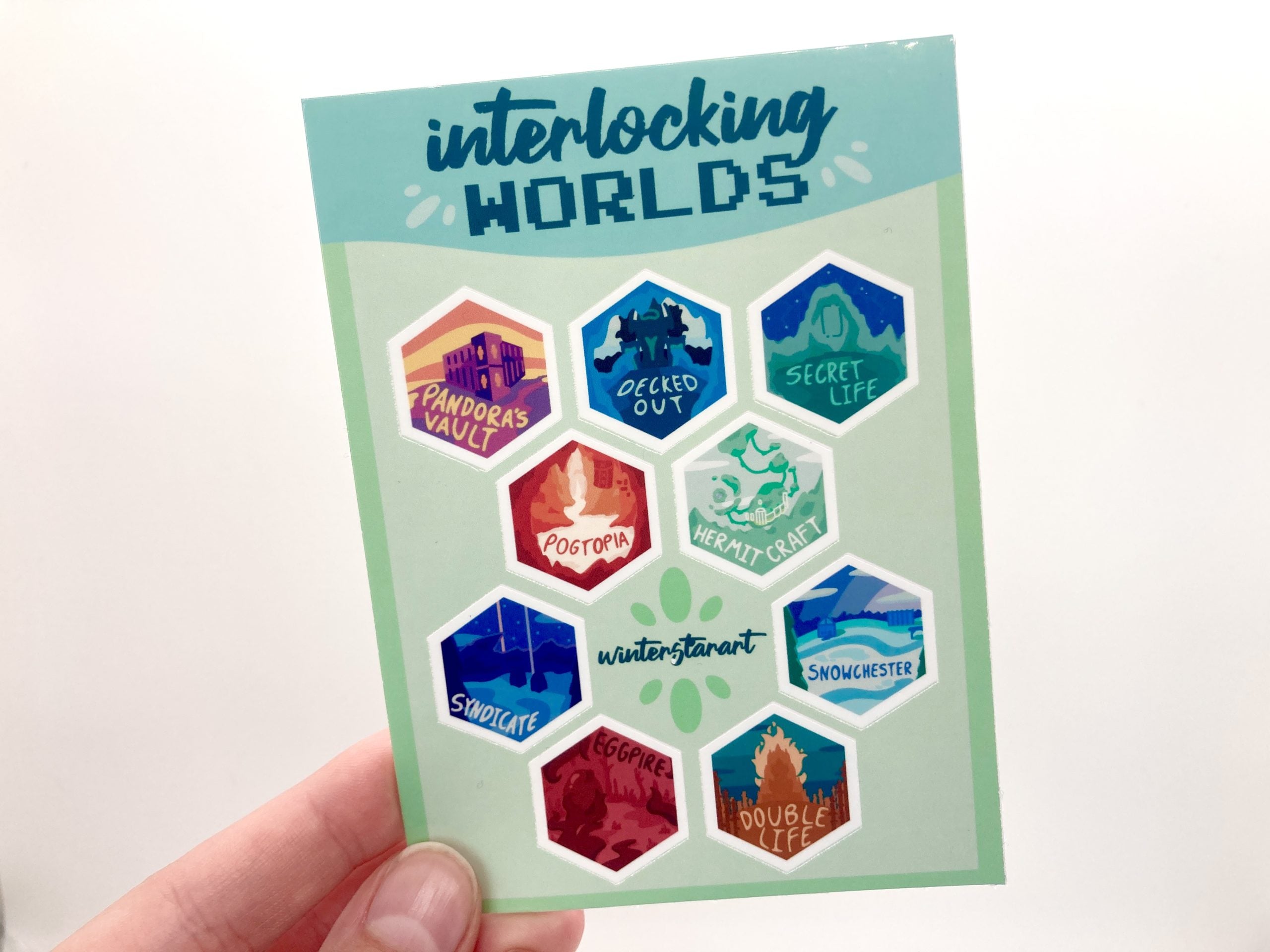 Interlocking Worlds Pt 2 Sticker Sheet