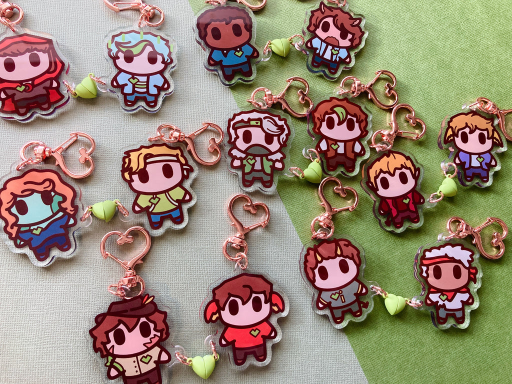 Double Life Soulmates Magnet Keychains