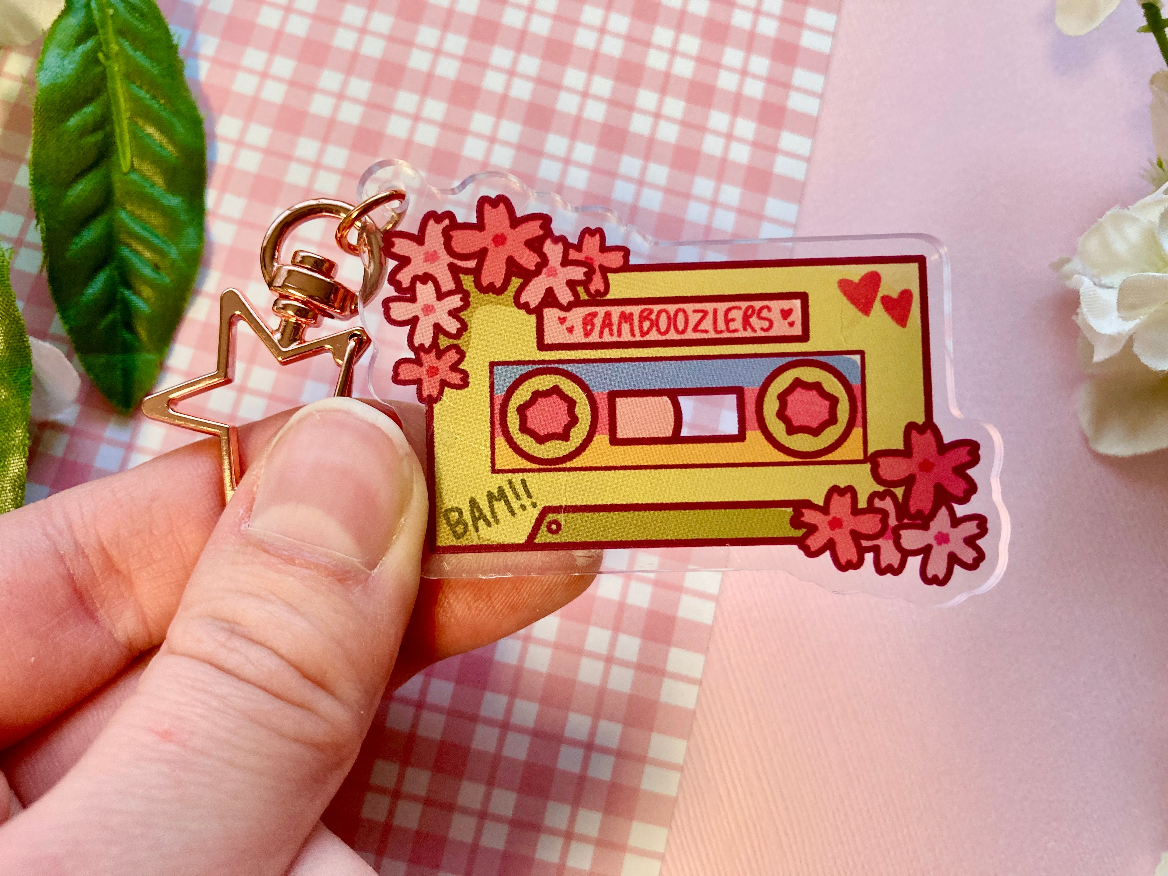 Bamboozlers Cassette Tape Acrylic Keychain