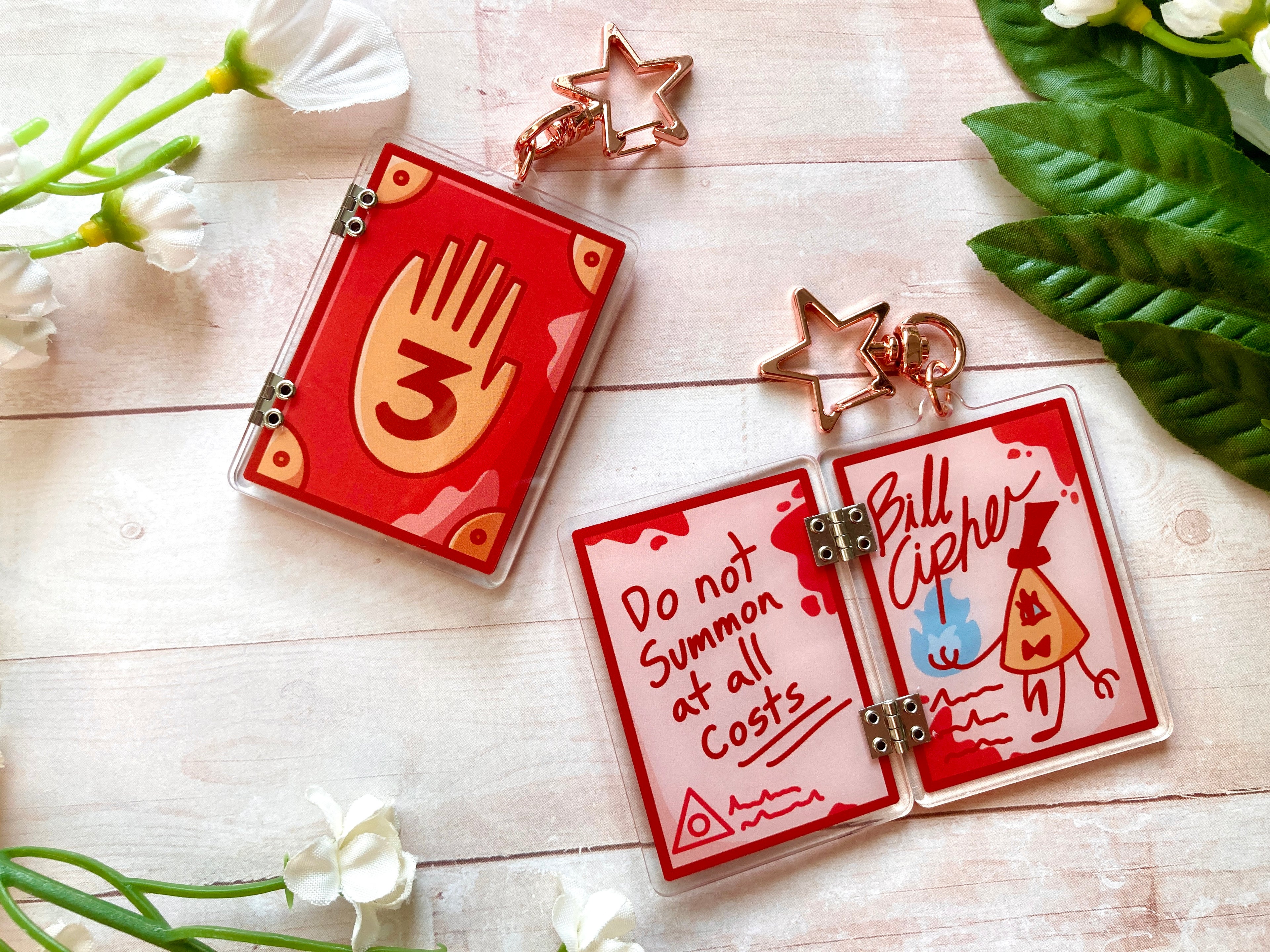 Journal Hinged Acrylic Keychain