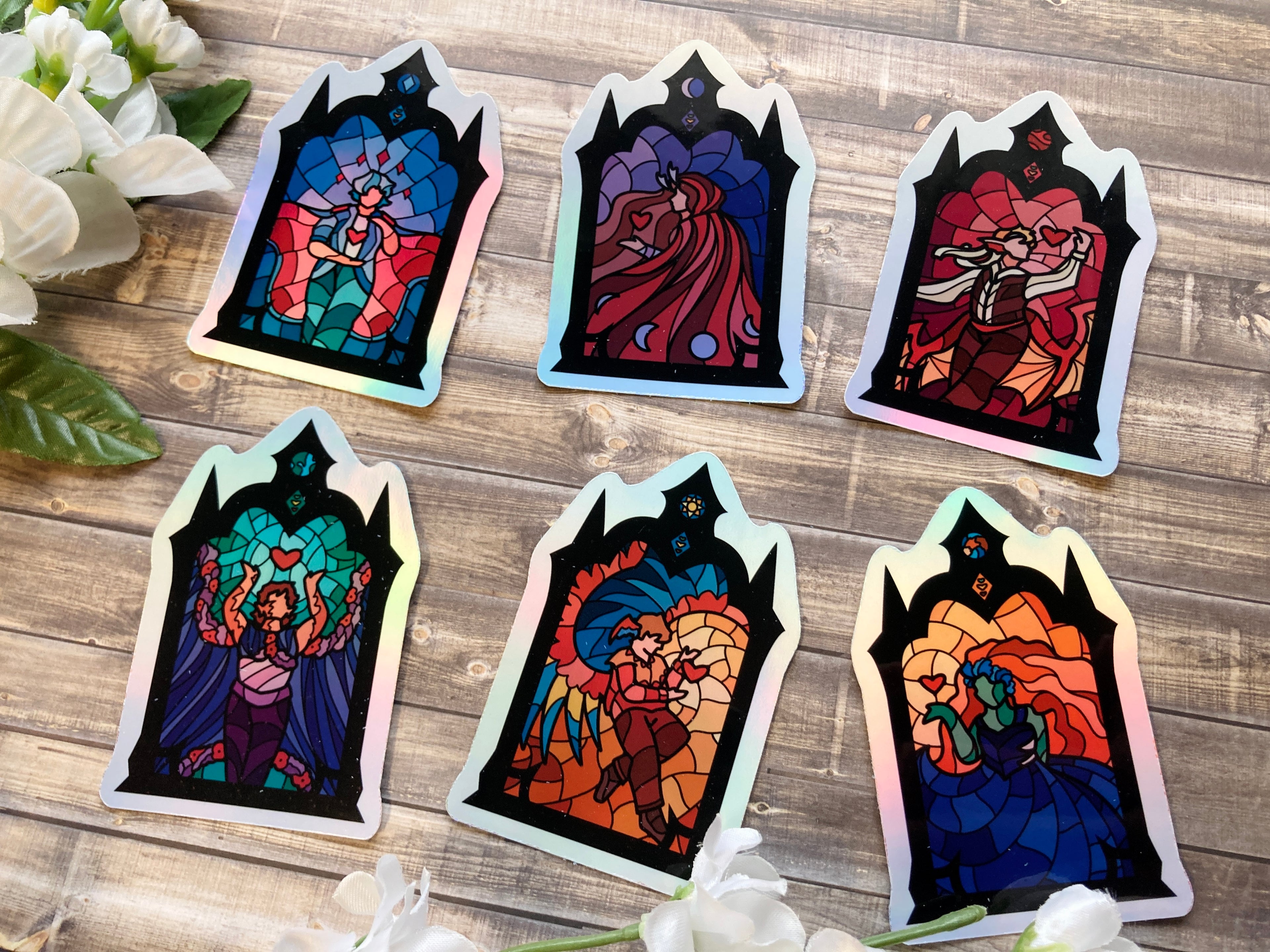 Stained Glass Life Winners Holo Stickers