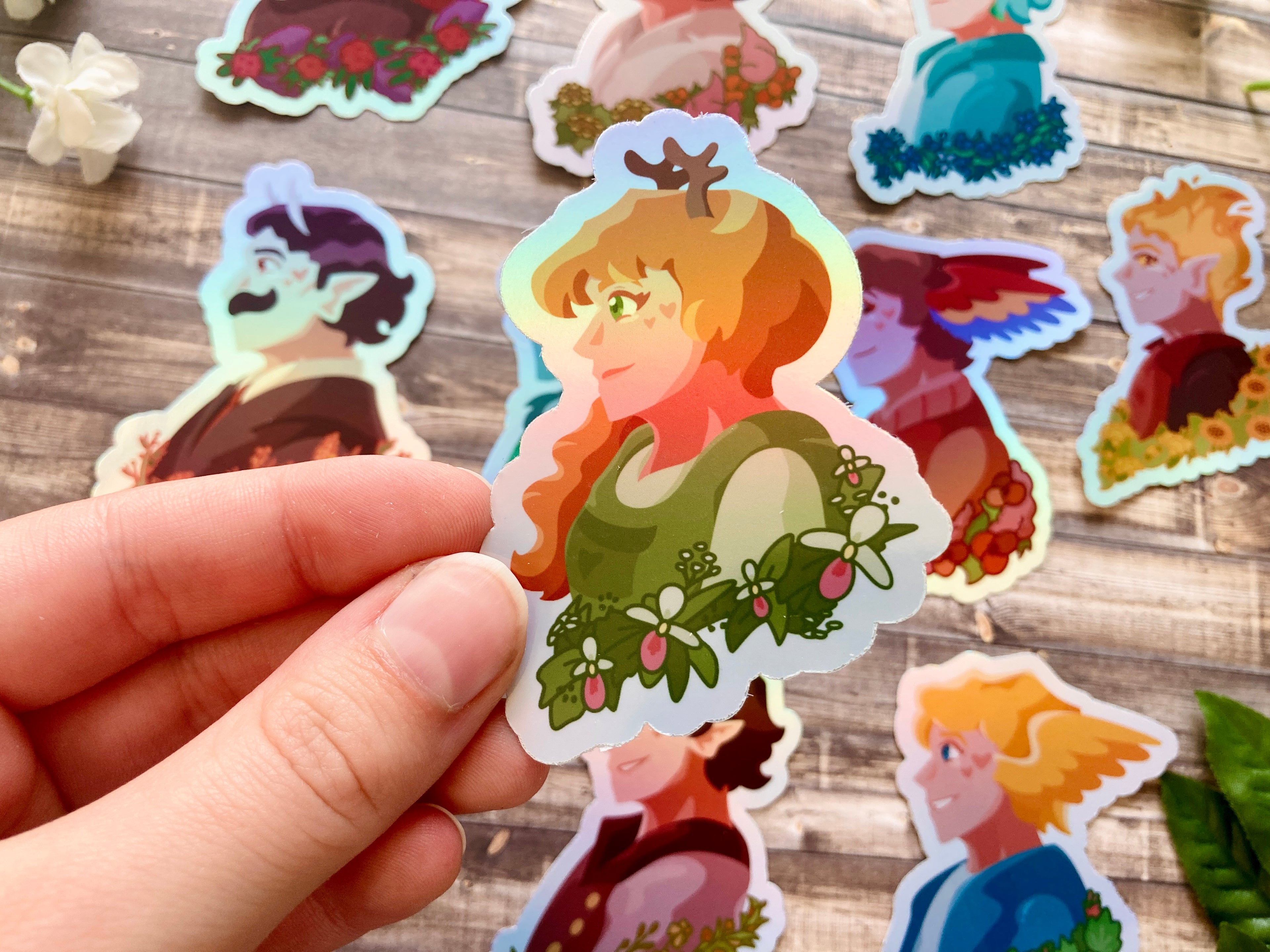Floral Life Holo Stickers