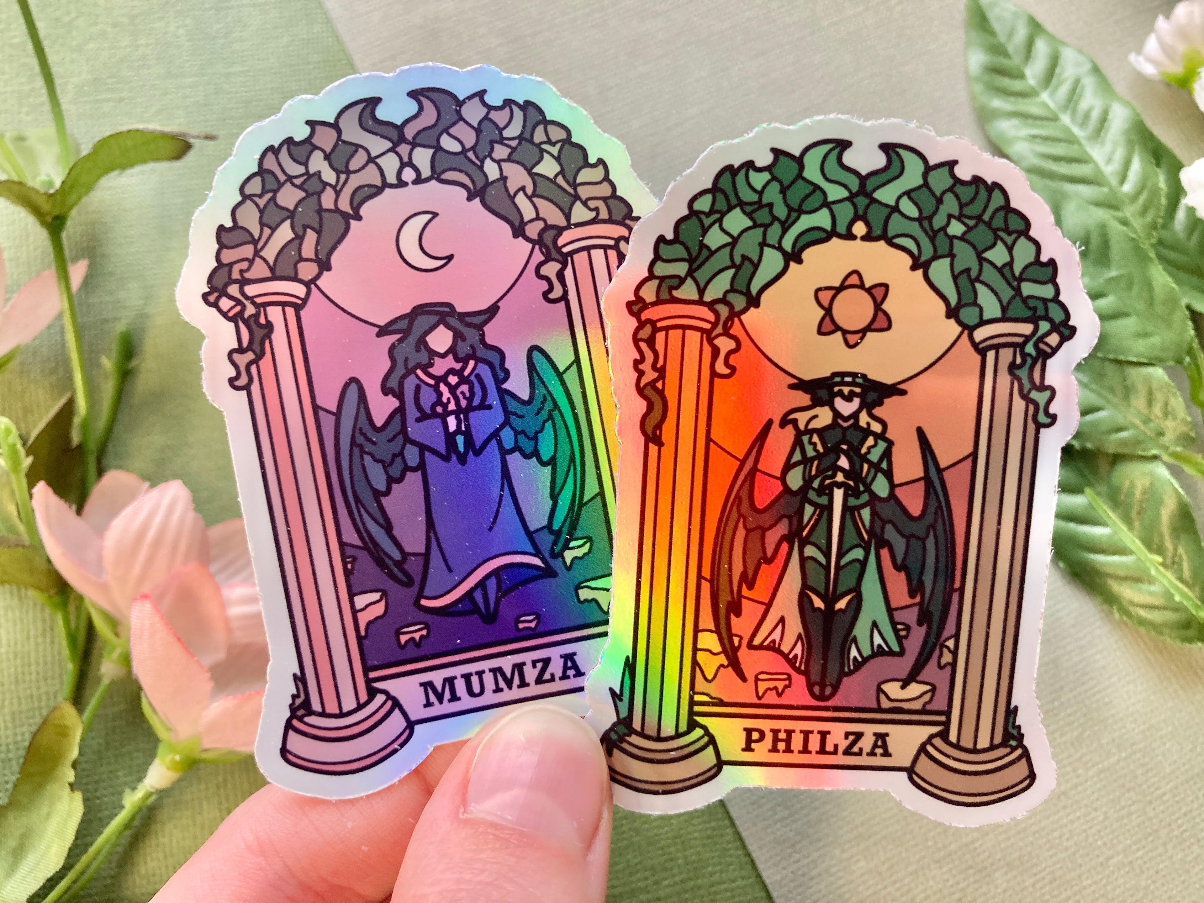 Phil & Mum Holographic Duo Stickers