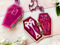 Watcher Coffin Hinged Acrylic Keychains
