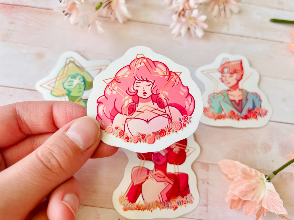 Fancy Crystals Gems Vinyl Stickers