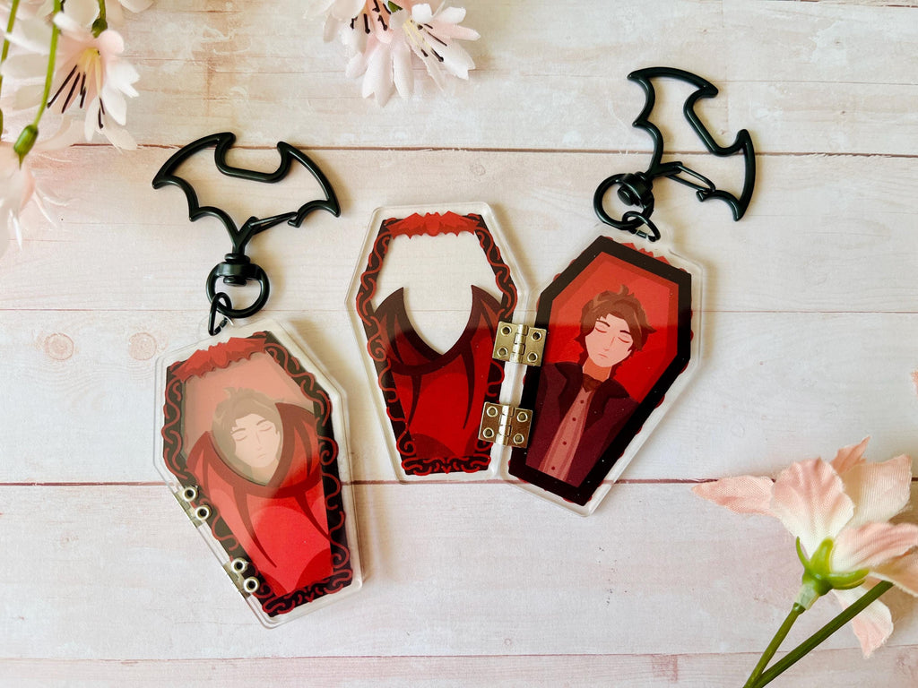 Pyro Vampires Coffin Double-Sided Hinged Acrylic Keychains | VSMP